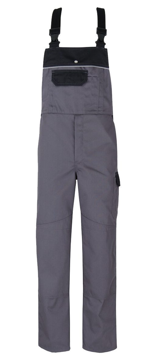 BEB Latzhose beb HANDWERK Herren Latzhose CLASSIC Polyestermix Grau/Schwarz