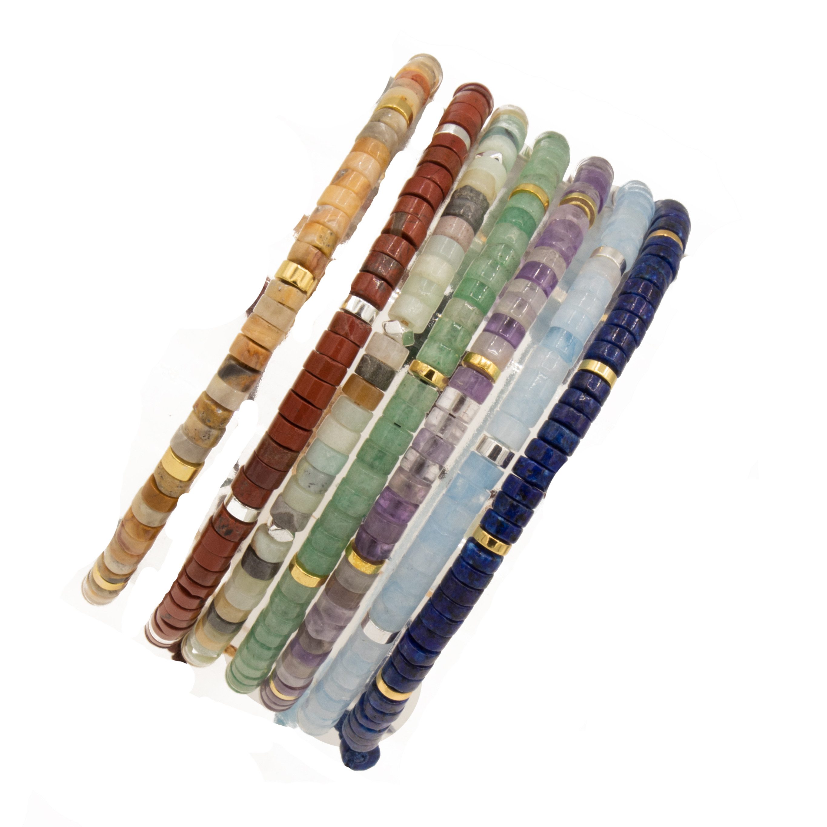 Bella Carina Armband Edelstein Armband viele Sorten, verstellbar, verstellbar, echte Edelsteine