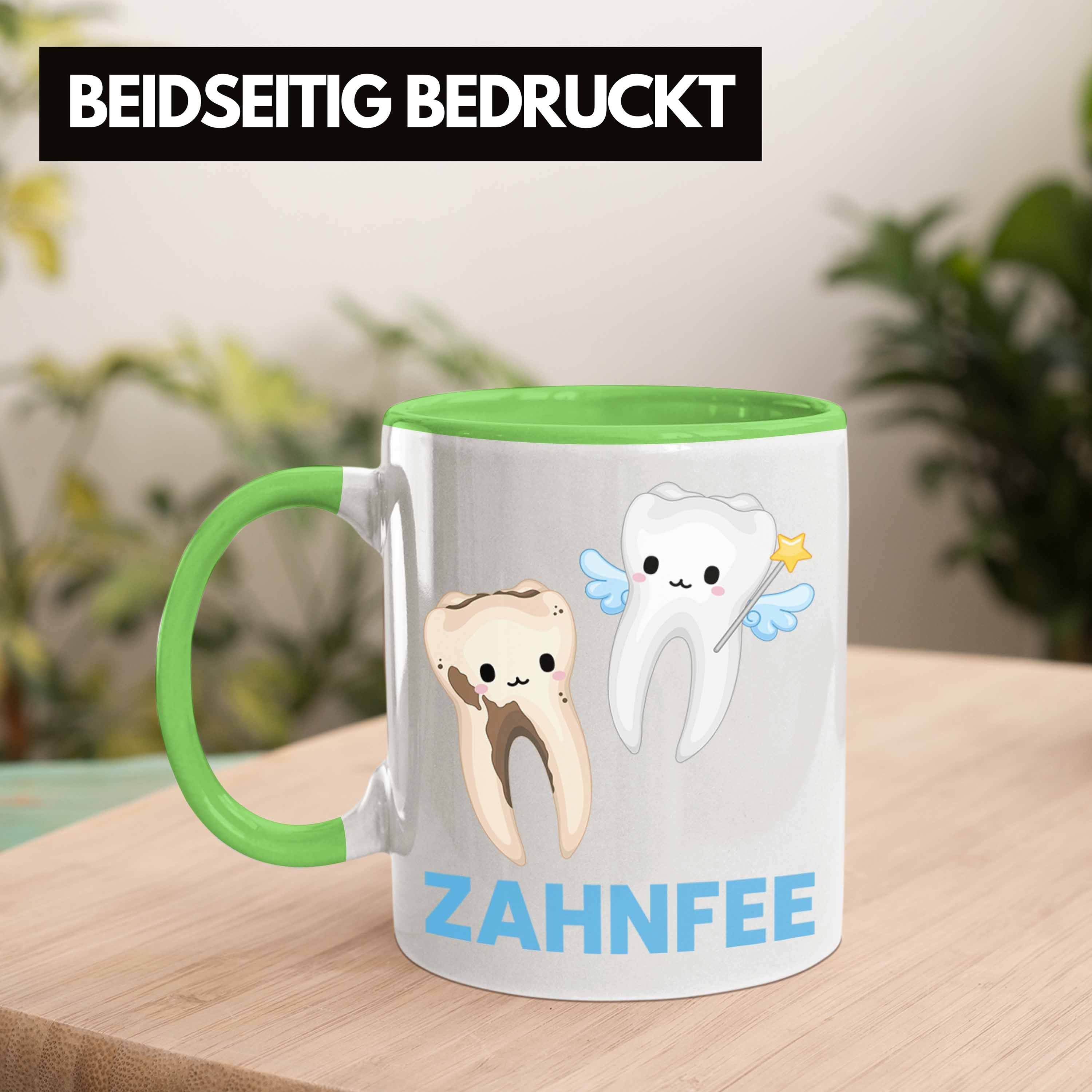 Lustige Tasse - Tasse Zahnfee Zahnarzt Geschenkidee Zahnärztin Trendation Grün Trendation Geschenk