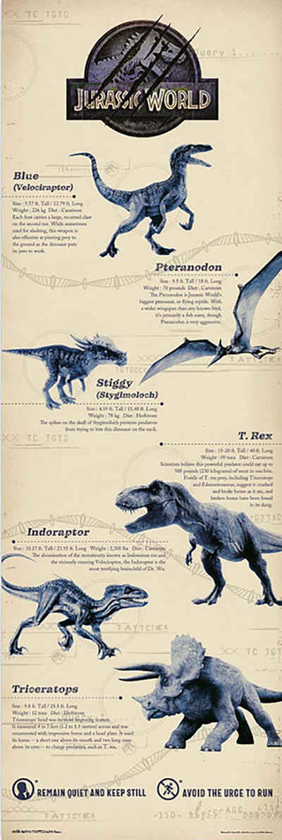 Grupo Erik Poster Jurassic World Türposter 53 x 158 cm