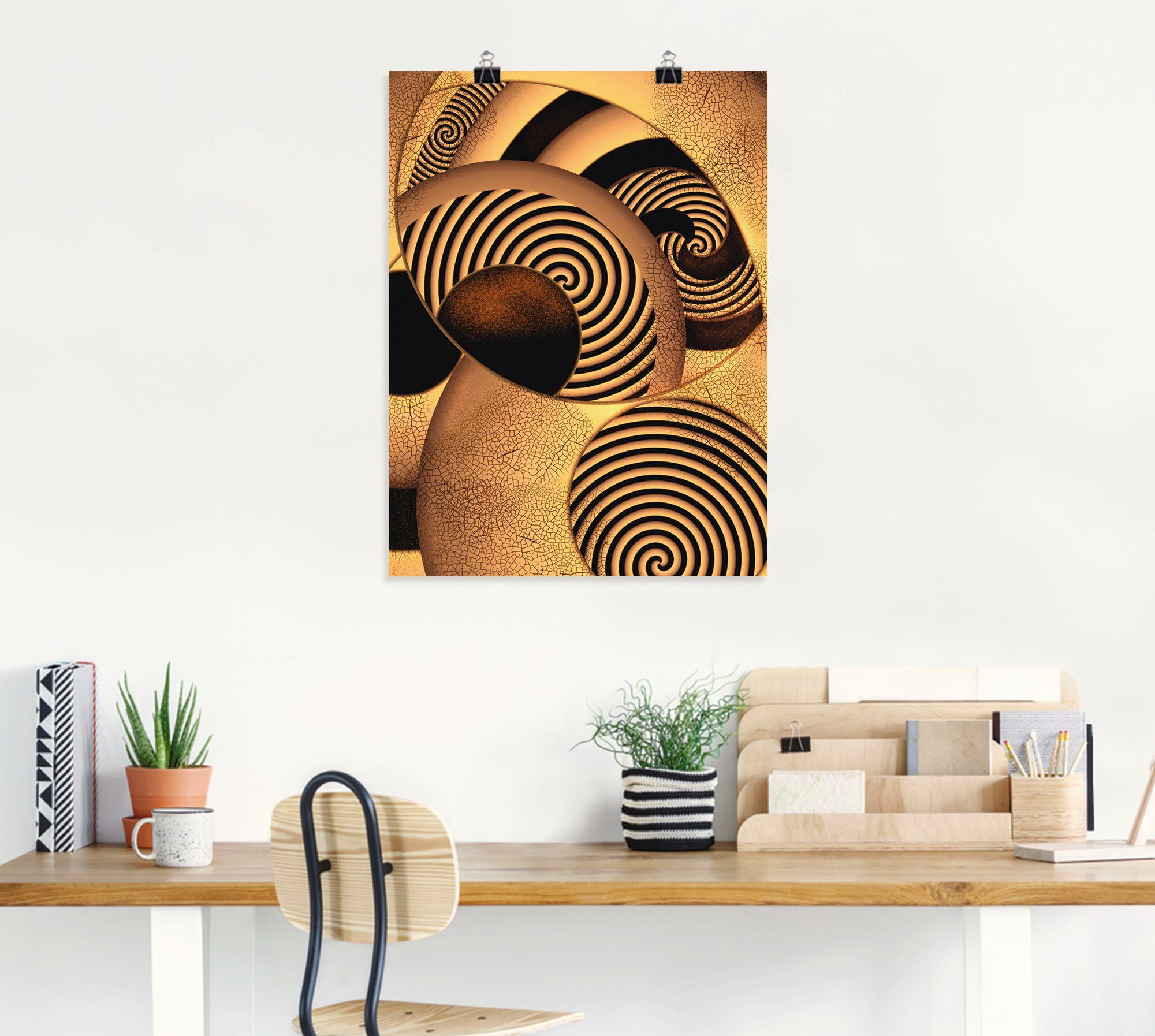 Artland Wandbild »Kaffeebraun und Karamell«, Muster (1 Stück), in vielen Größen & Produktarten - Alubild / Outdoorbild für den Außenbereich, Leinwandbild, Poster, Wandaufkleber / Wandtattoo auch für Badezimmer geeignet-HomeTrends