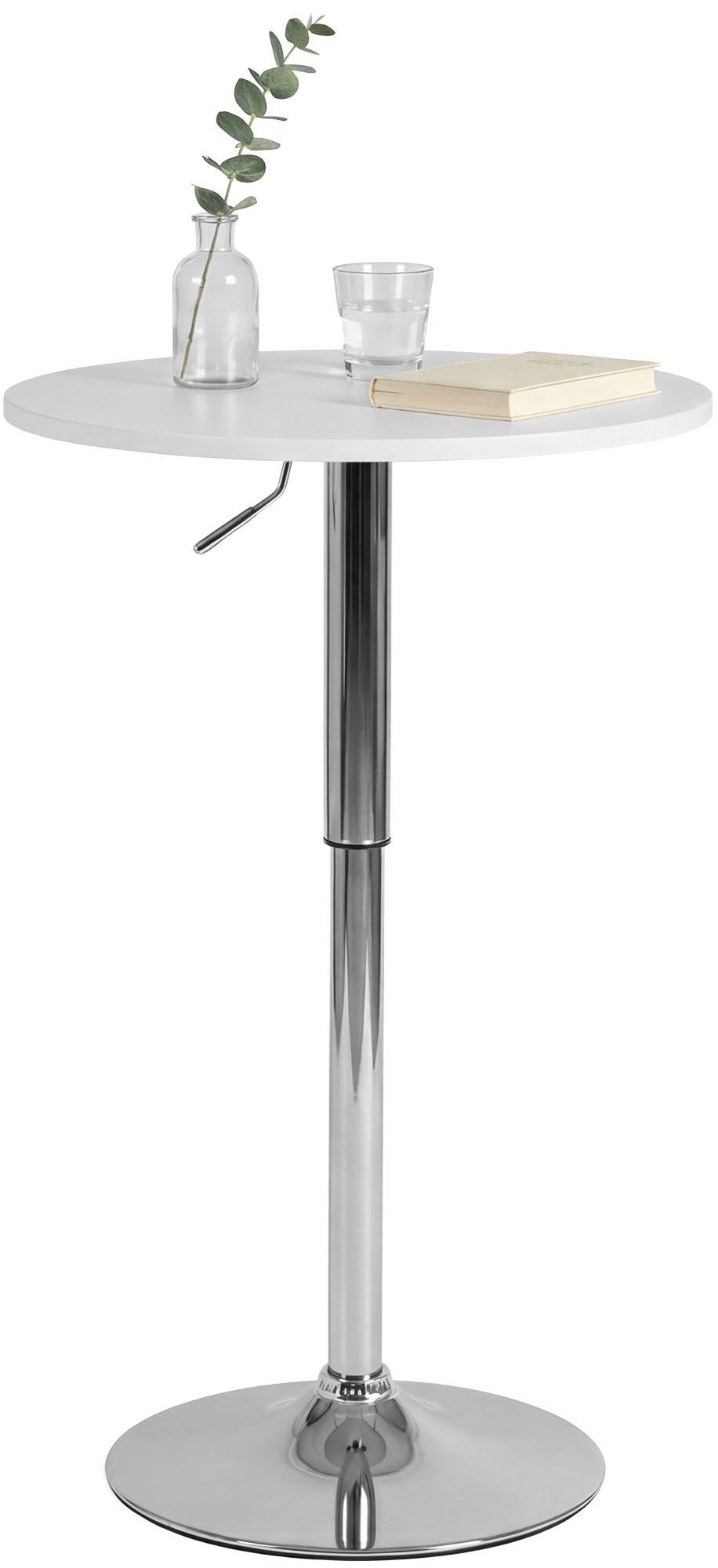 CLP Bartisch Stehtisch Lamoni (1er), Ø 60 cm, stufenlos höhenverstellbar, drehbar