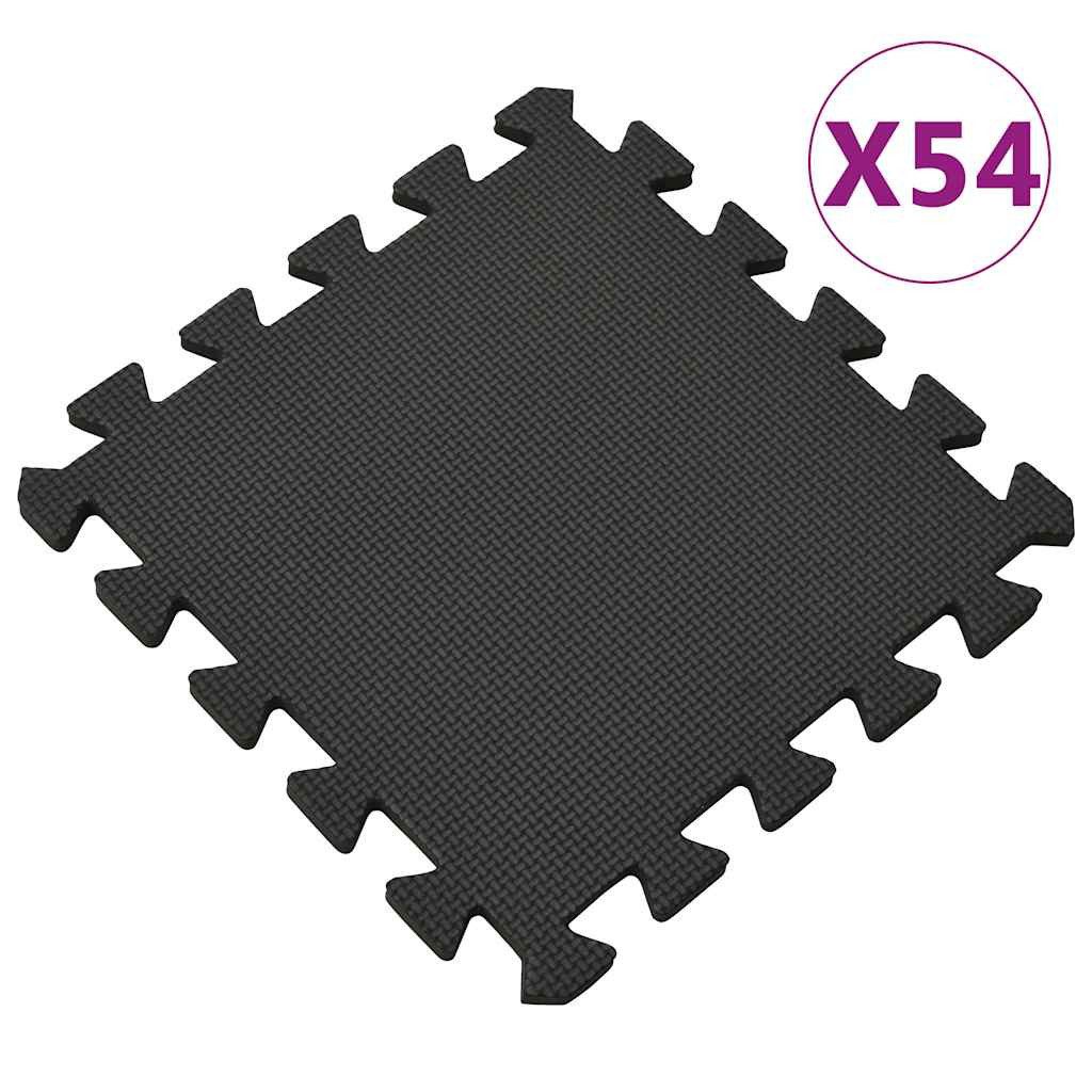 Bodenmatte Bodenmatten 54 Stk. 4,86 m² EVA-Schaumstoff Schwarz