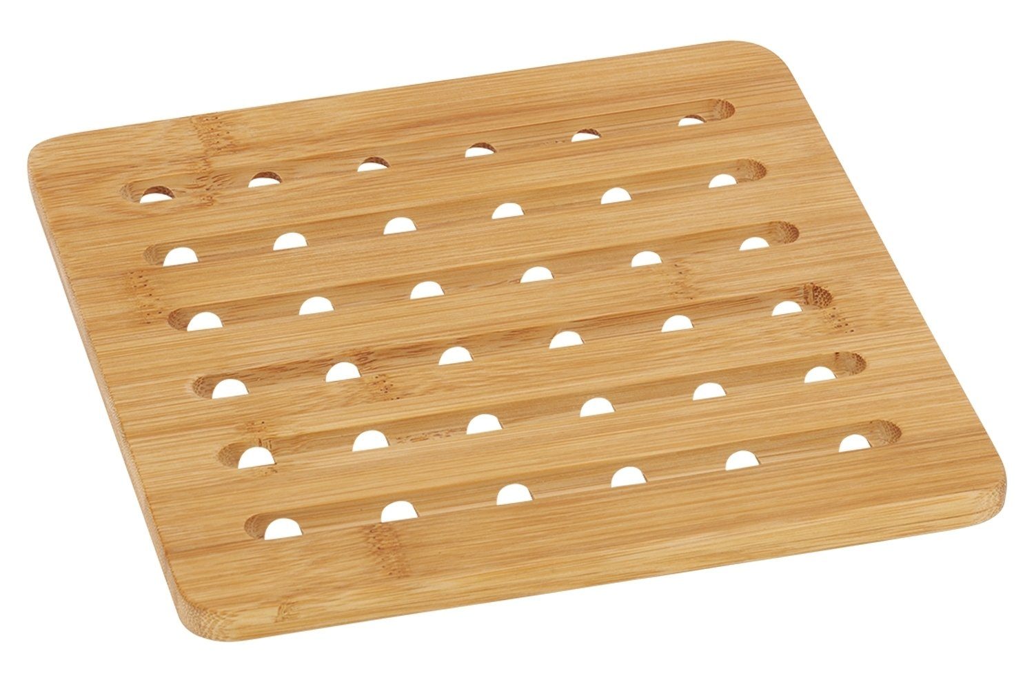 kela Topfuntersetzer KIAN, Braun, B 20 cm, L 20 cm, Bambusholz, Zubehör für Pfannen, Töpfe, Auflaufformen, abgerundete Kanten