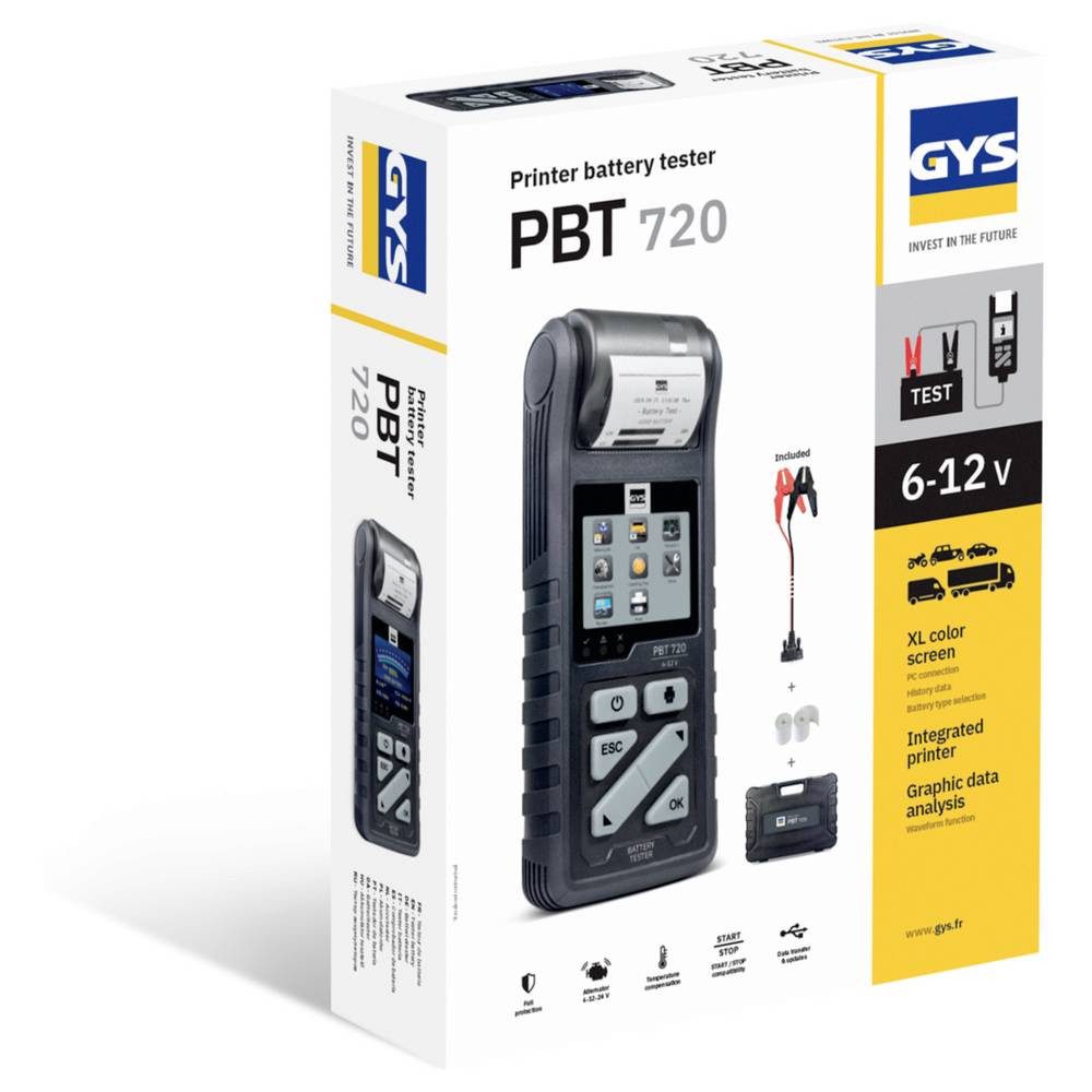 GYS BATTERIETESTER PBT720 - START/STOP Kfz-Batterietester 26 cm x 10.5 cm Batterie-Ladegerät