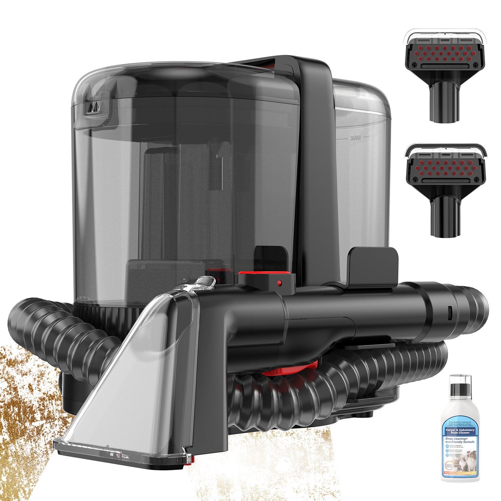 VacniQ Teppichreinigungsgerät 25Kpa Waschsauger, Nasssauger, Teppichreiniger, 500 W, Geeignet für Sofas,Teppiche,Auto,Matratzen, mit Reinigungsmittel