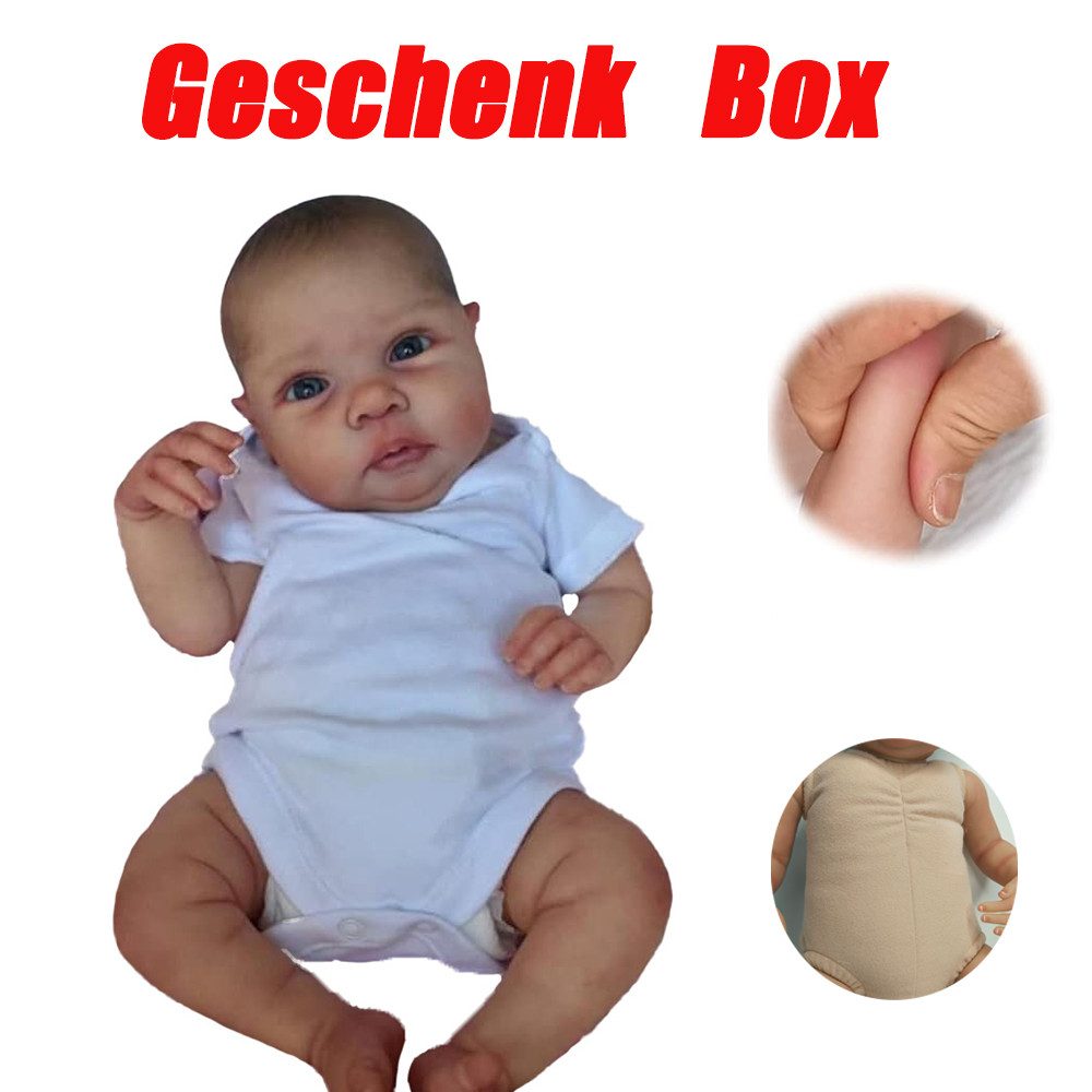 Babypuppe Reborn-Puppen, 19 Zoll, realistische Babypuppe