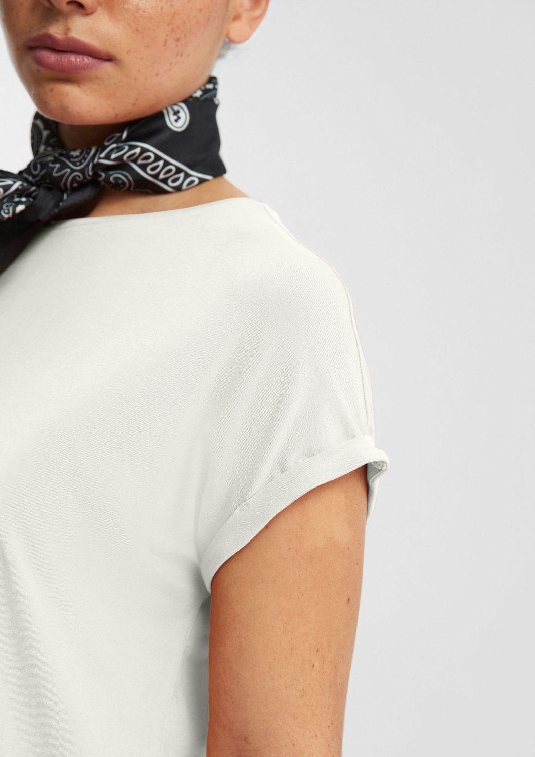 QS T-Shirt Loose Fit-Shirt im Lyocellmix günstig online kaufen