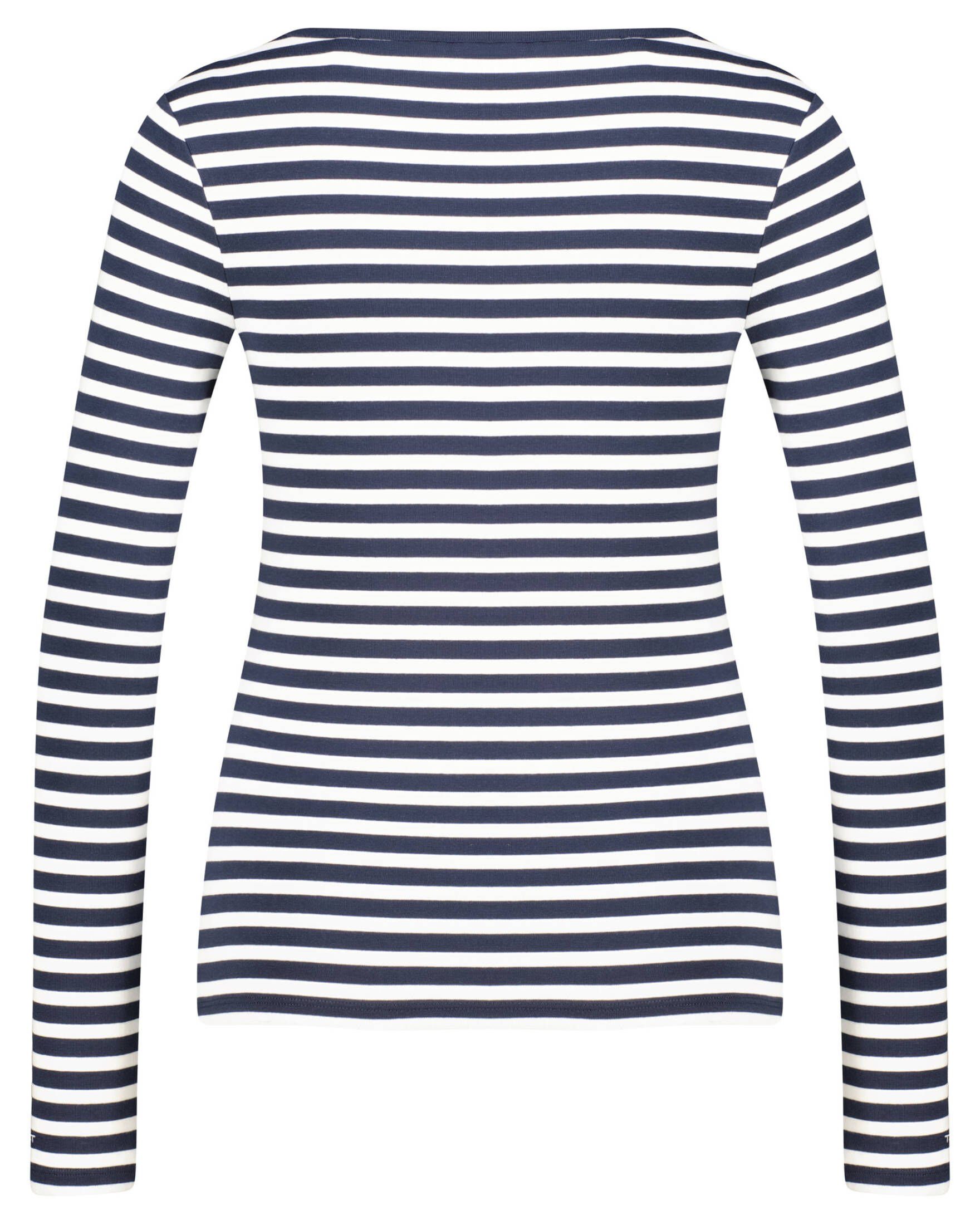 Damen Gant Langarmshirt (52) Fit T-Shirt marine Slim (1-tlg)