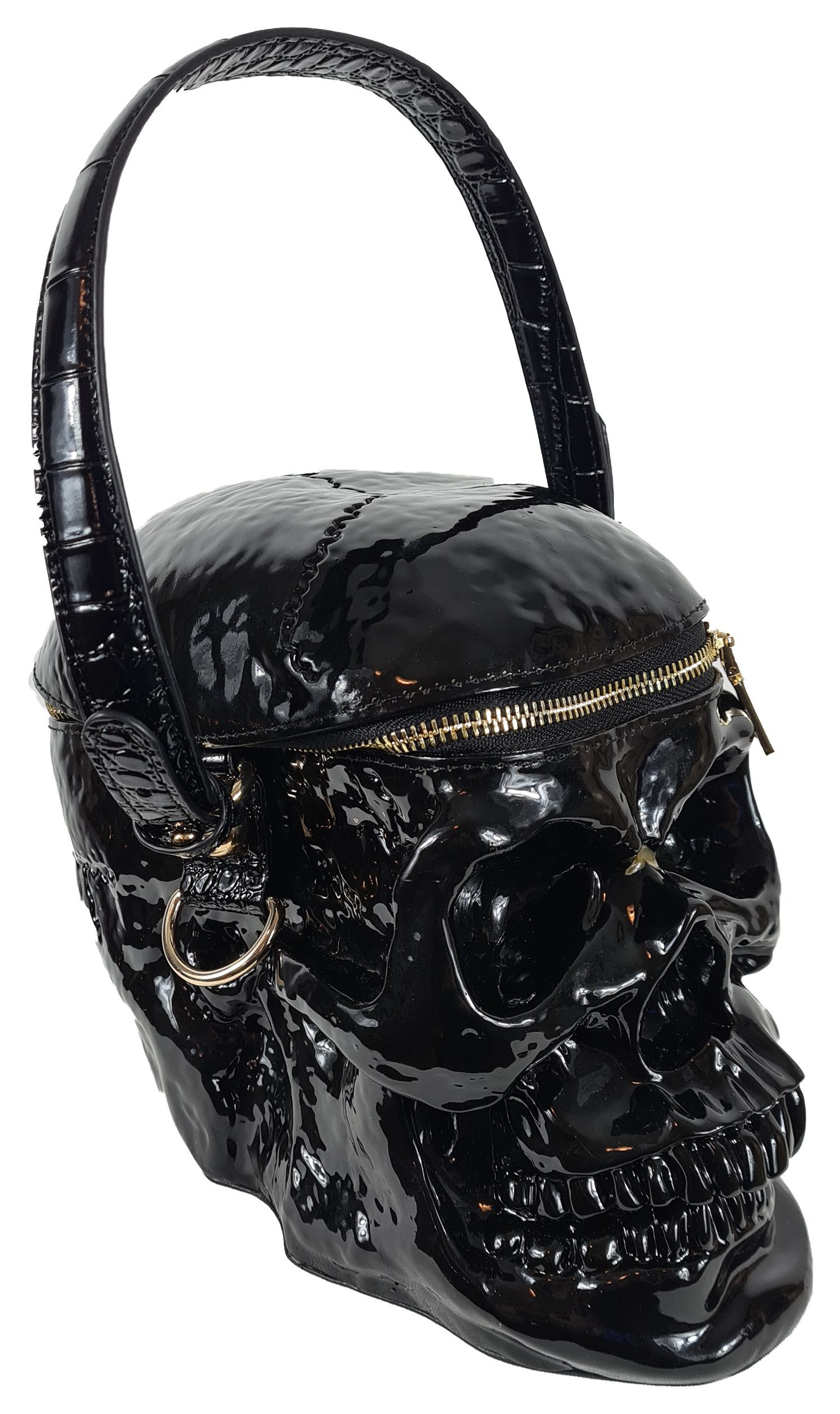 Einkaufszauber Handtasche Designer Handtasche Skull Totenkopf, Form wie ein Totenkopf
