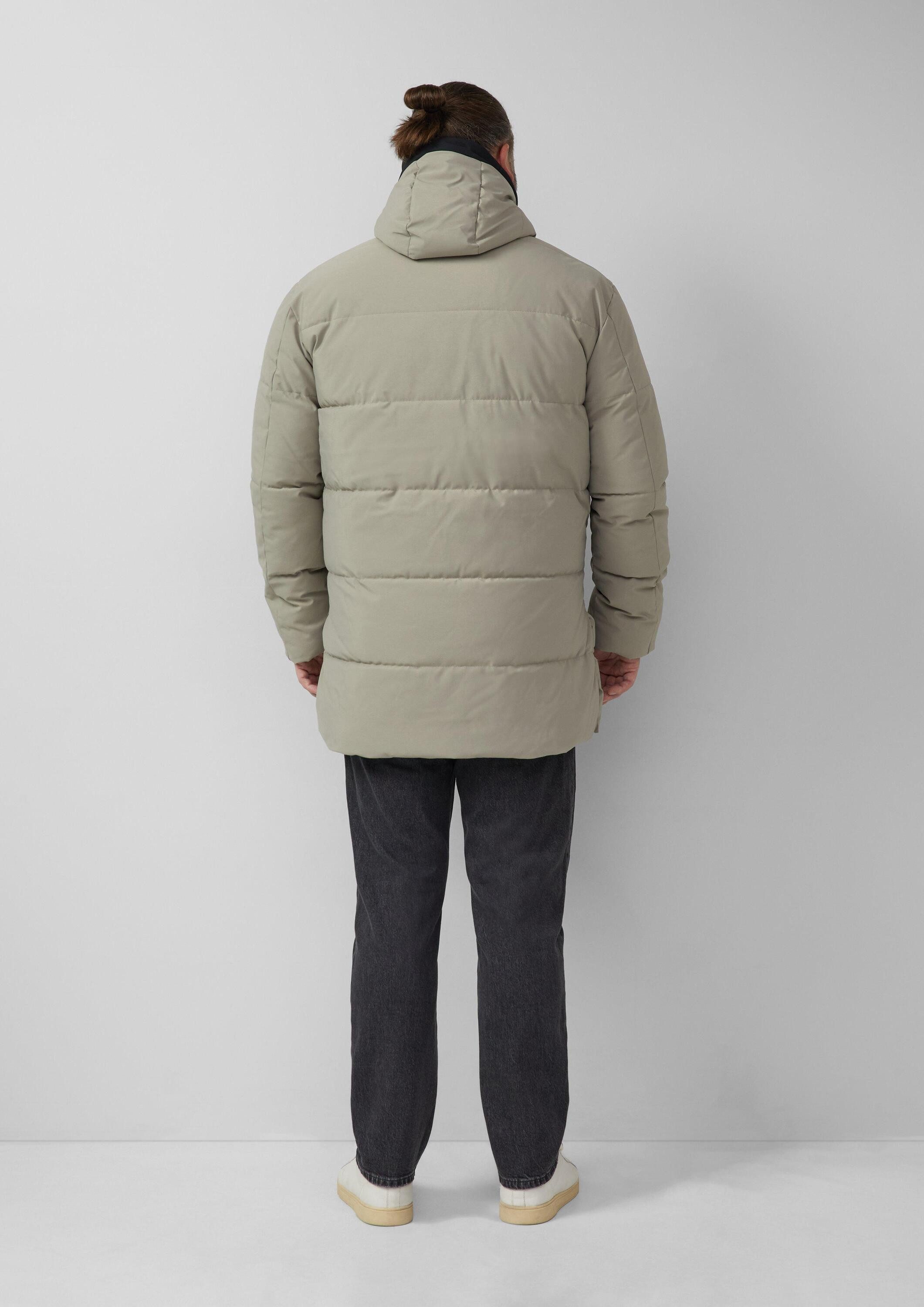 s.Oliver Winterjacke Outdoor-Jacke Wasserabweisender Puffer-Parka mit Kapuze und sportiven Details
