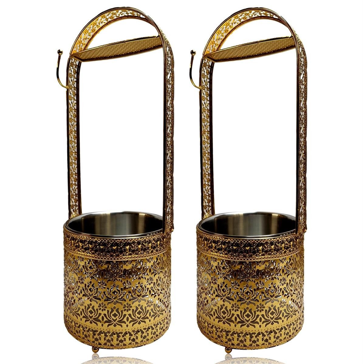 BAYLI Kohlekorb 2er Set - Shisha Kohlebehälter, 52,5 cm Kohlekorb für die Shisha