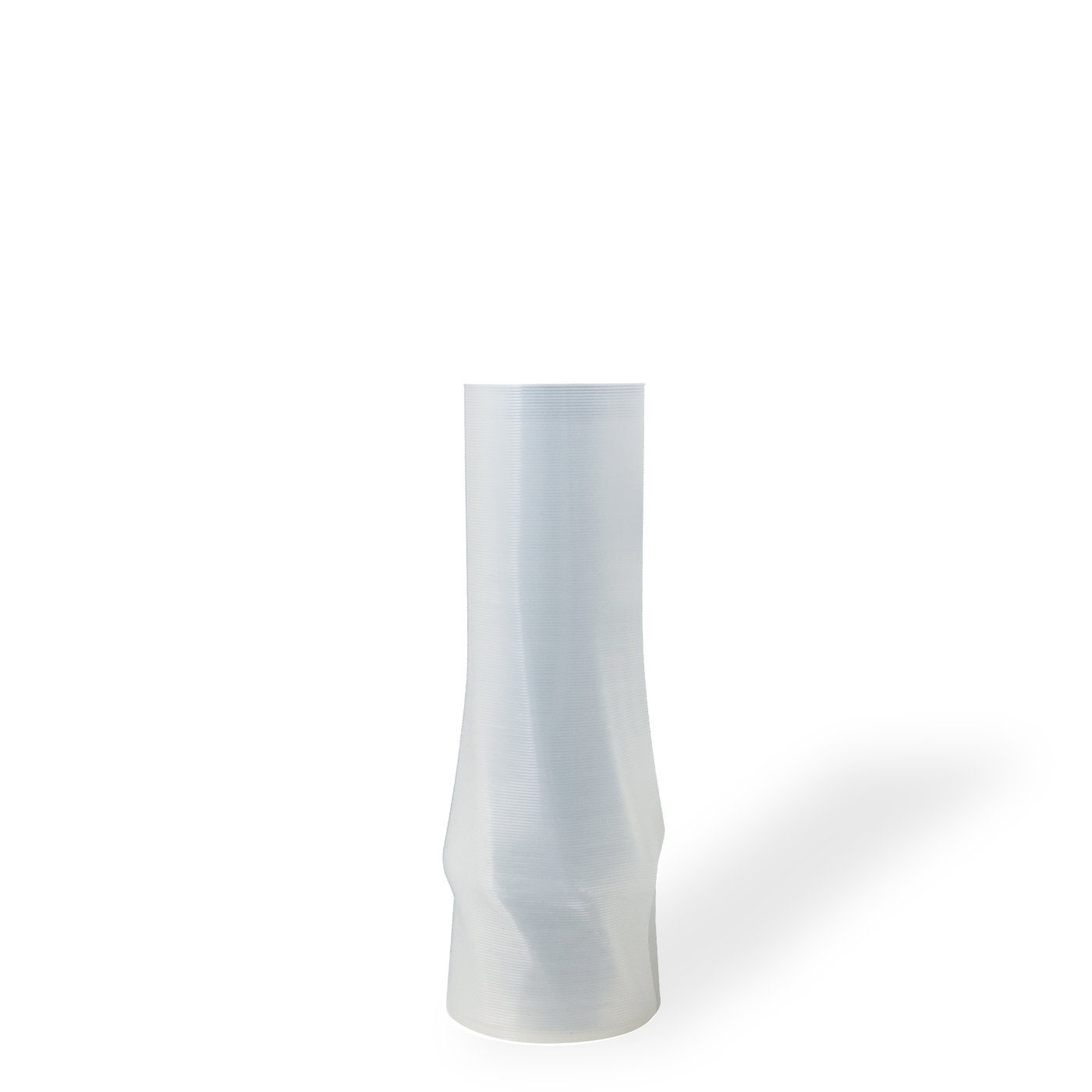 Shapes - Decorations Dekovase the vase - circle (deco), 3D Vasen, viele Farben, 100% 3D-Druck (Einzelmodell, 1 Vase), Durchsichtig; Leichte Struktur innerhalb des Materials (Rillung) Weiß