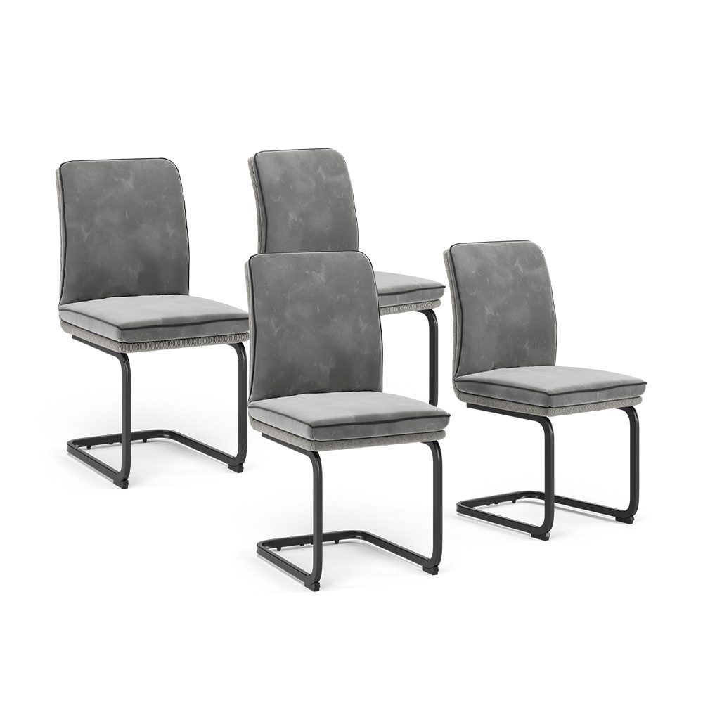 Vicco Esszimmerstuhl Eleganza, Grau, 4er Set günstig online kaufen