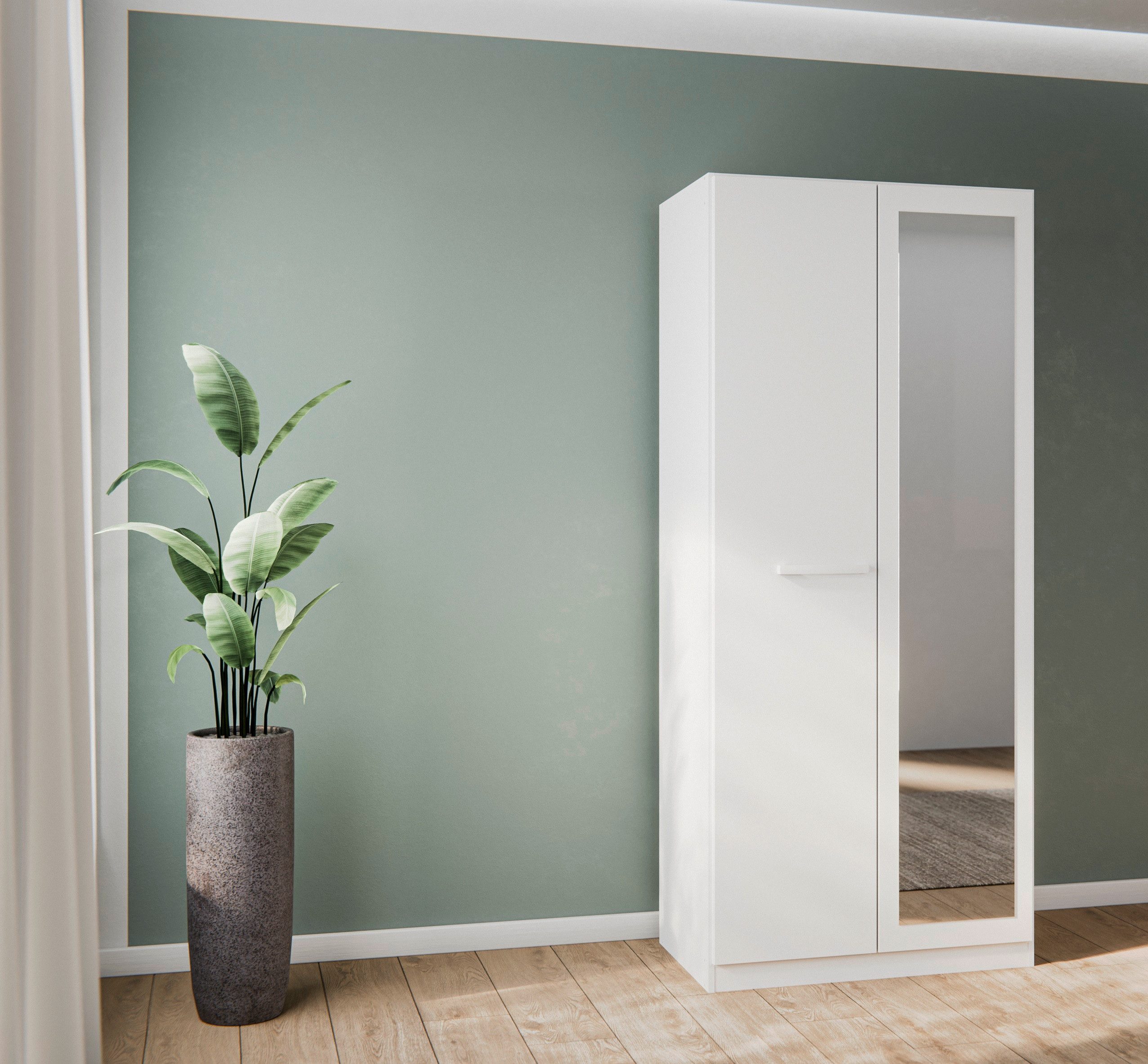 OTTO home Kleiderschrank Mehrzweckschrank Aktenschrank Möbel Mietswohnung Schlafzimmer MODI (erhältlich in Breiten 91/136/181/226/271 cm, Höhe 210 cm) in angesagten Farbkombinationen, optional mit Spiegel MADE IN GERMANY