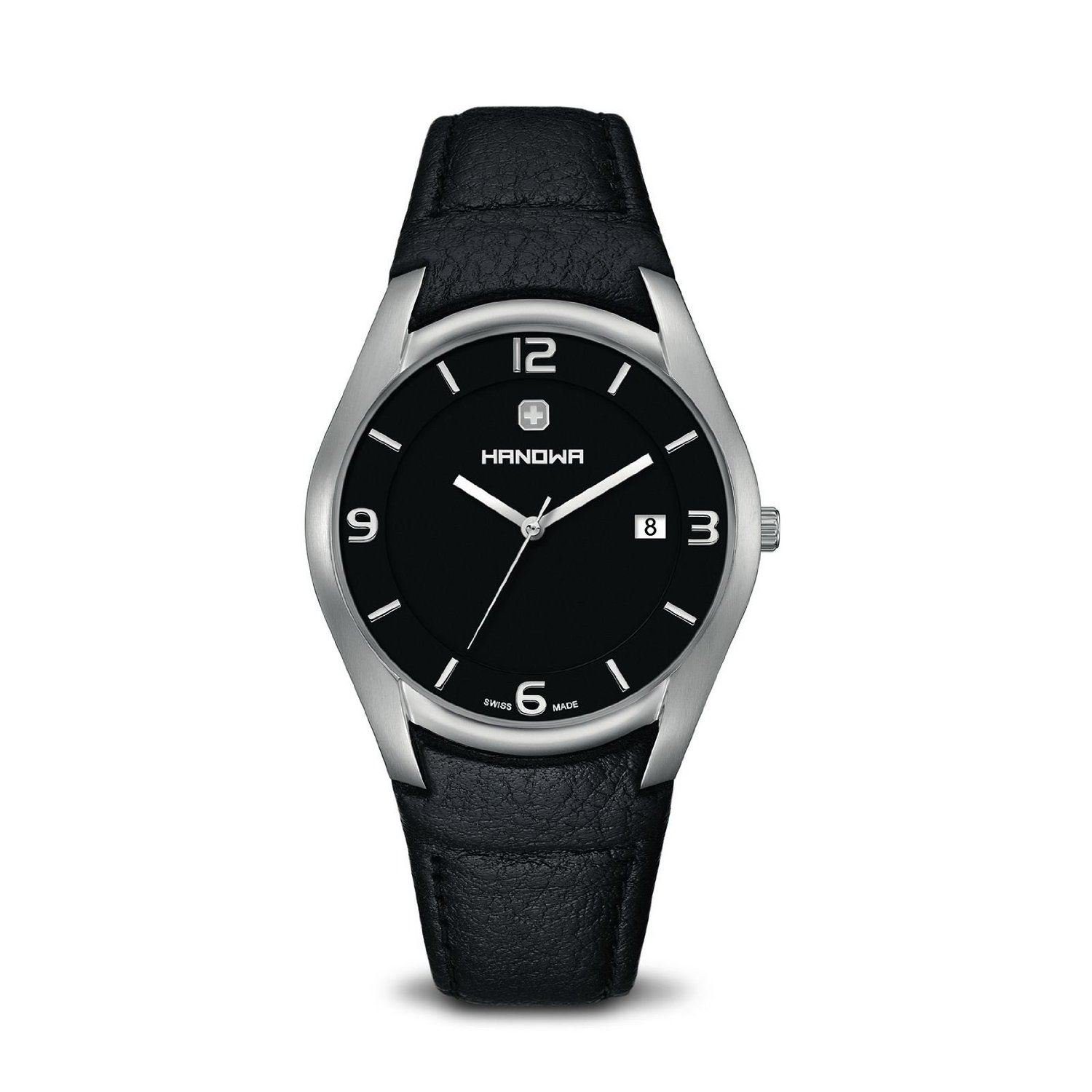 Hanowa Quarzuhr 16-4039.04.007, Leichte Herrenuhr mit flachem Gehäuse - Swiss Made