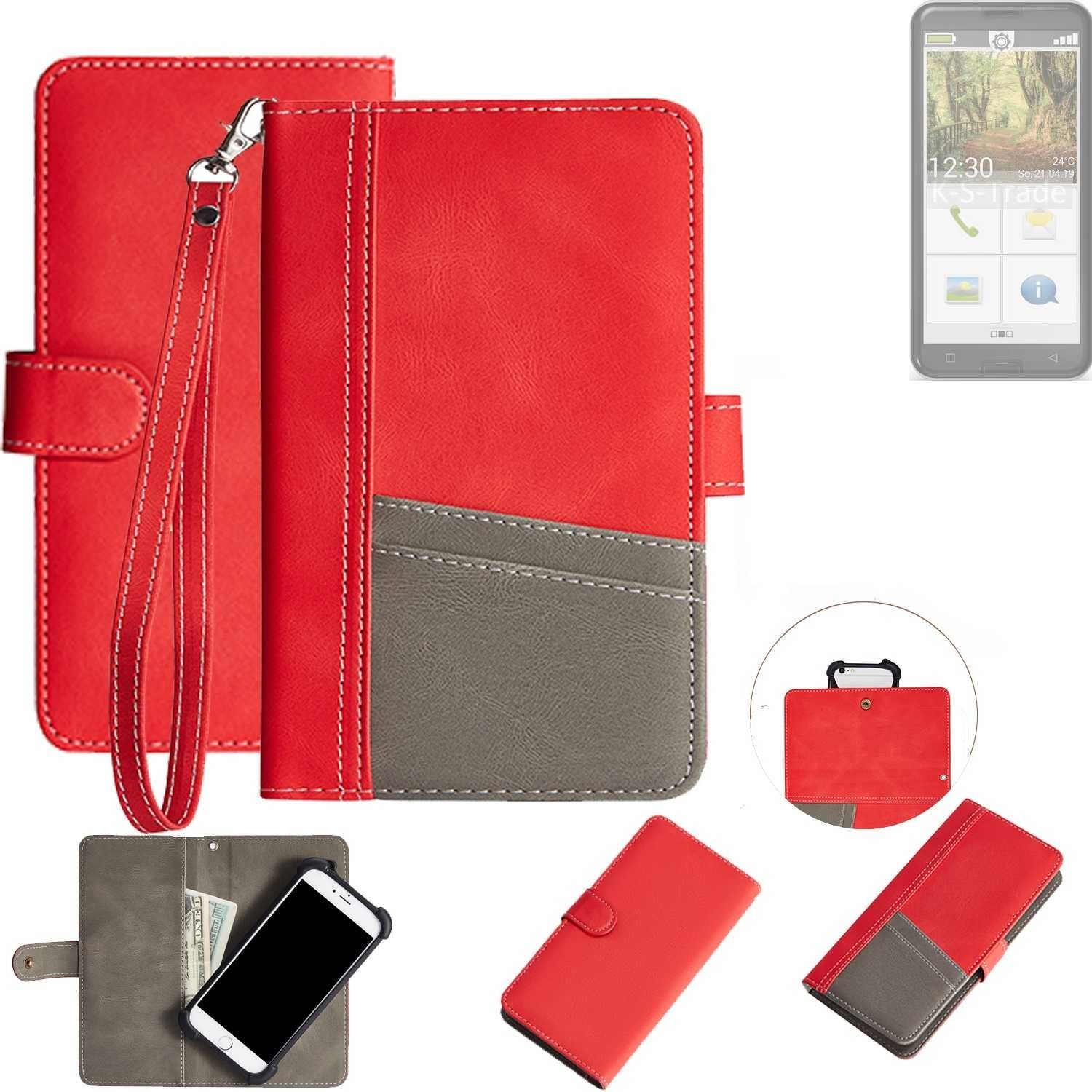 K-S-Trade Handyhülle für Emporia Smart.3, Handy Schutzhülle Hülle Portemonnee Brieftasche Klapphülle