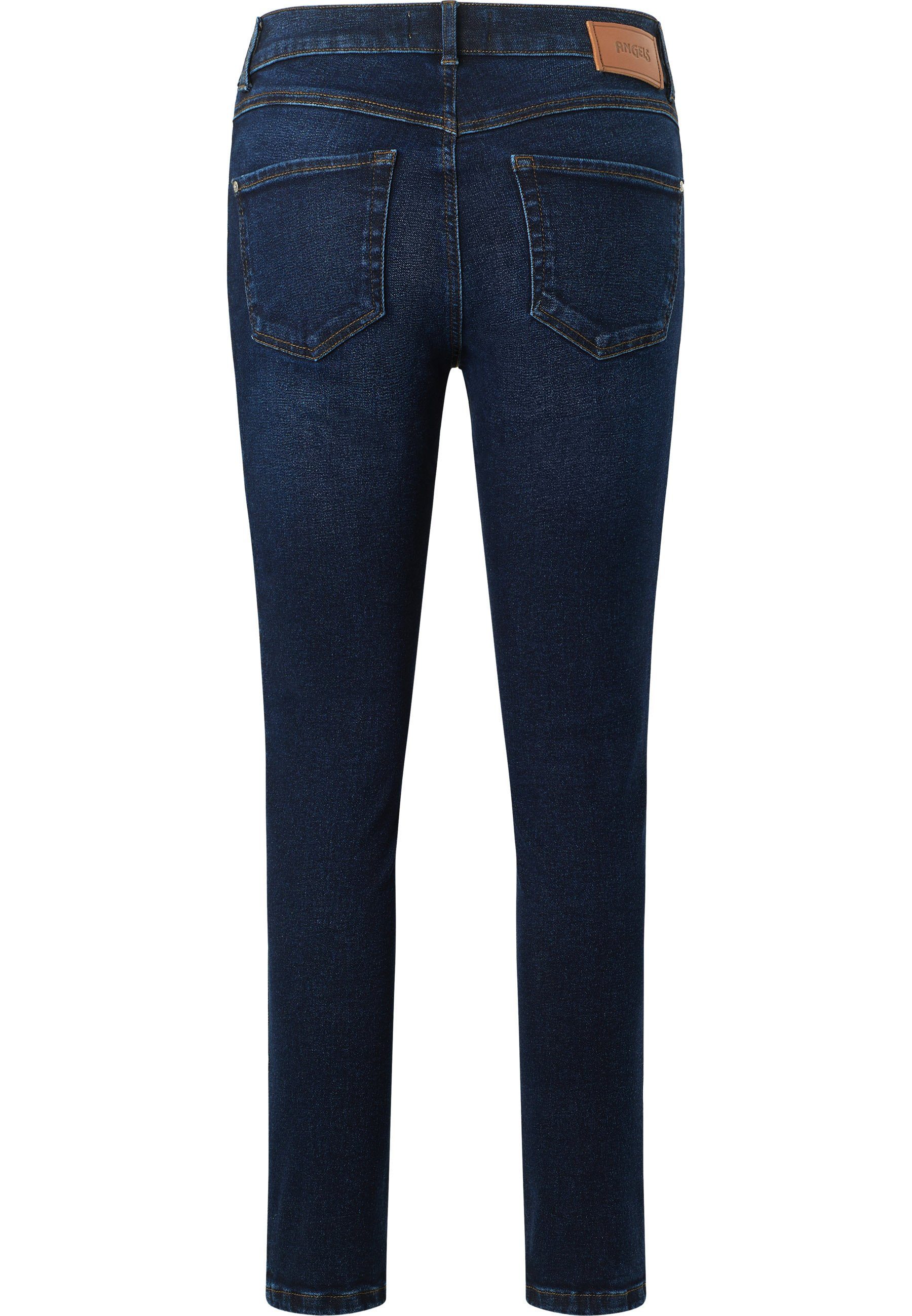 Jeans Seam Vintage Reißverschluss dunkellila Ornella Slim-fit-Jeans mit ANGELS