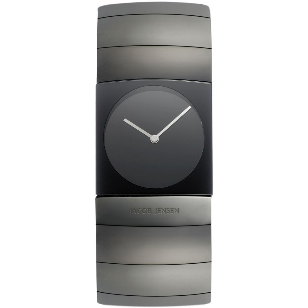 Jacob Jensen Titanuhr JACOB JENSEN Herren Armbanduhr ARC 572 schwarz B. 29 mm Titanband