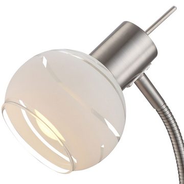 etc-shop LED Tischleuchte, Leuchtmittel inklusive, Warmweiß, LED Design Tisch Lampe Wohn Zimmer Beleuchtung Glas Kugel-