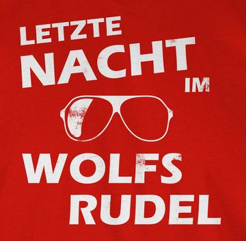 Shirtracer T-Shirt Letzte Nacht im Wolfsrudel - Hangover JGA Männer