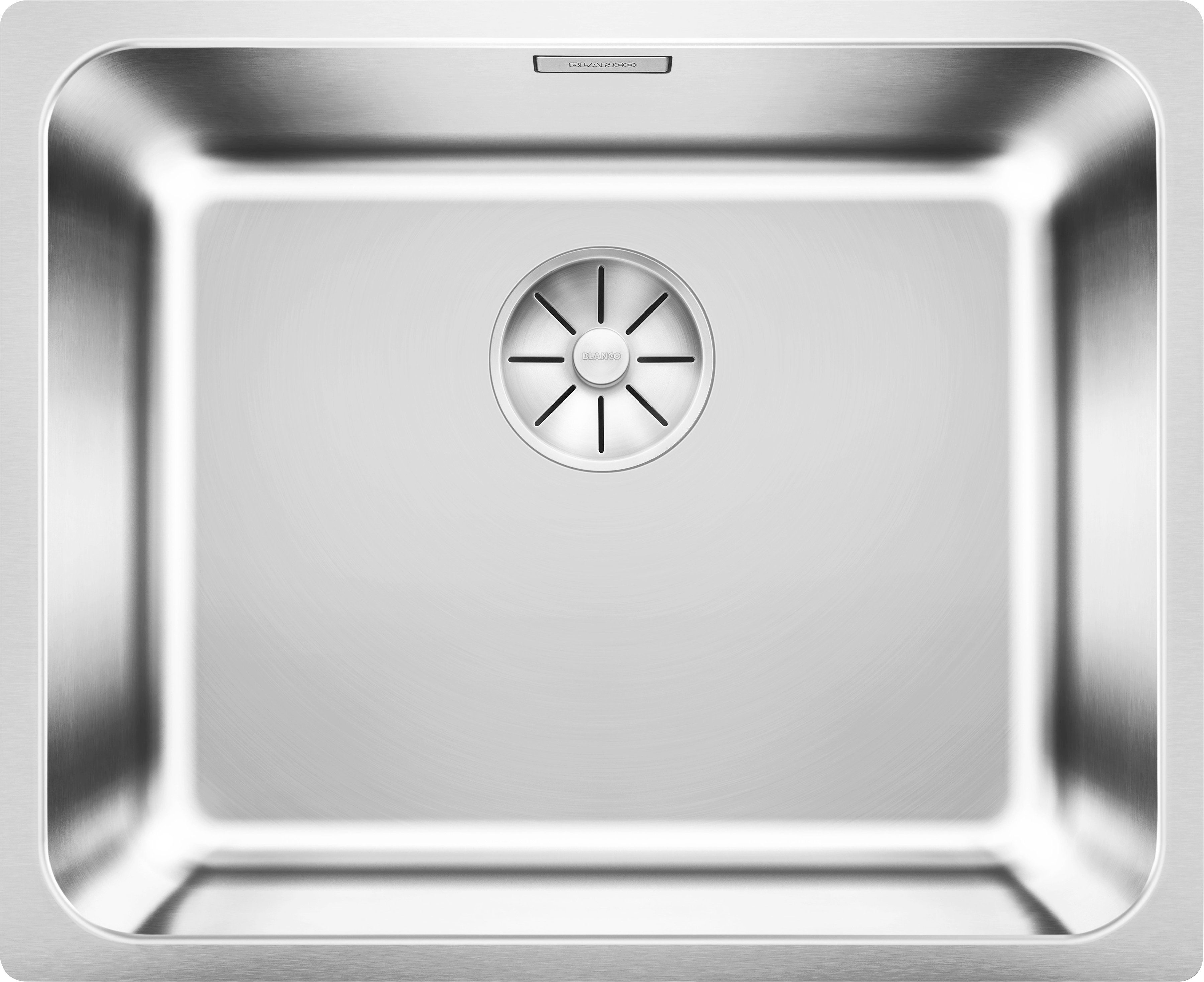 Blanco Edelstahlspüle SOLIS 500-U, eckig, 44/54 cm, (1 St), zum wechselseitigen Einbau geeignet