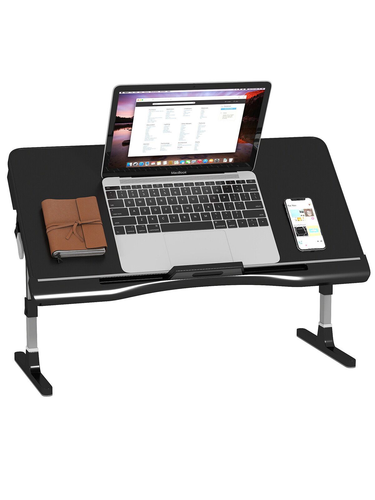 Youyijia Laptop-Ständer Laptop Table Height Adjustable, Angle Adjustable Bed Table