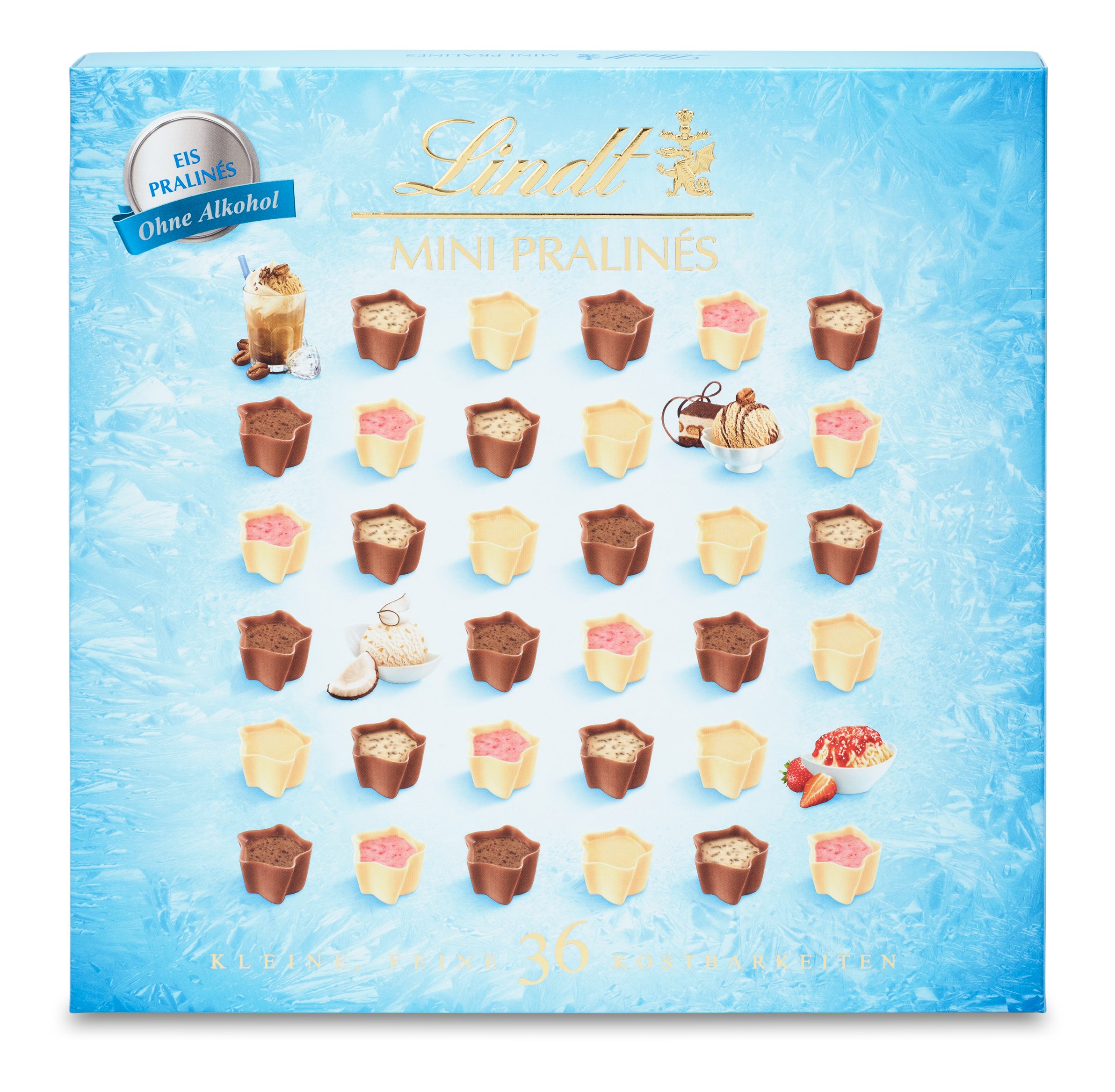 LINDT Schokolade Mini Eis Pralines 165g Sommer Pralinen Schokolade Geschenk Box