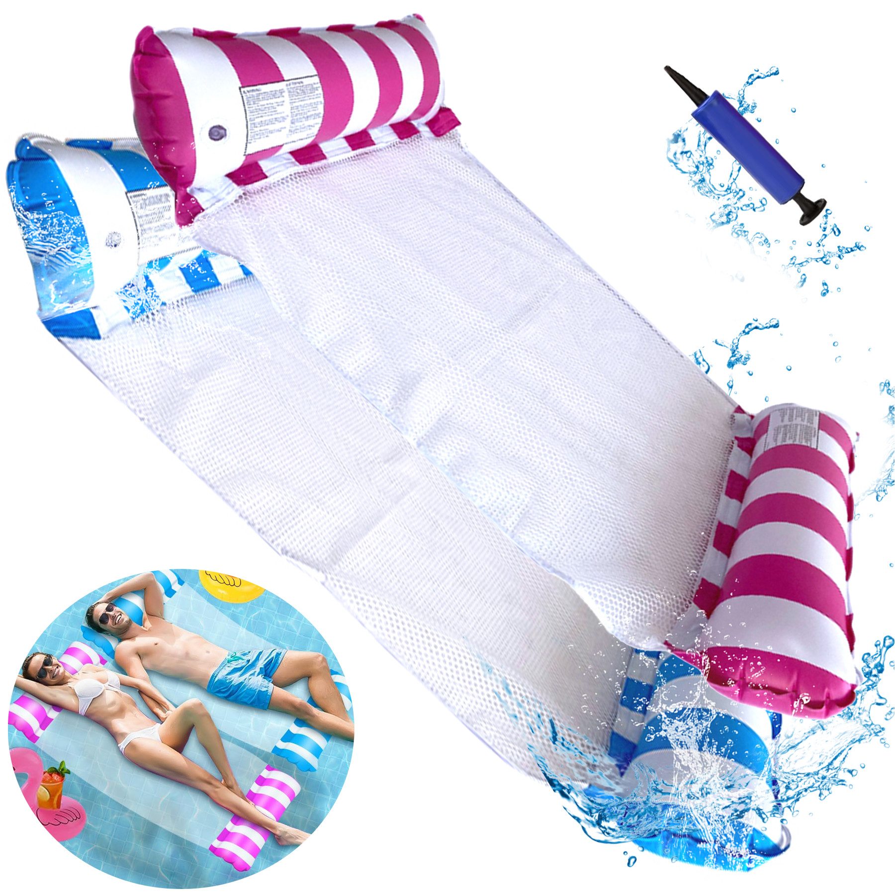 Mutig Luftmatratze 2 Stück Wasserhängematte Pool, Luftmatratze Erwachsene, günstig online kaufen