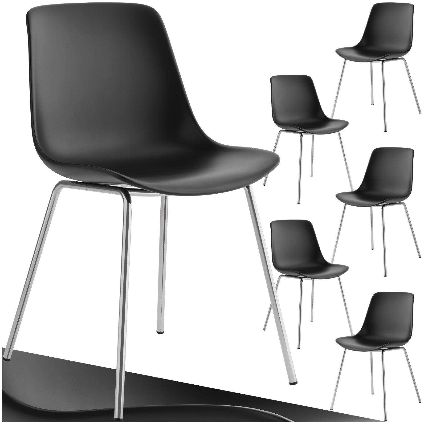 tectake Esszimmerstuhl Kunststoffstuhl (Set, 6 St), günstig online kaufen