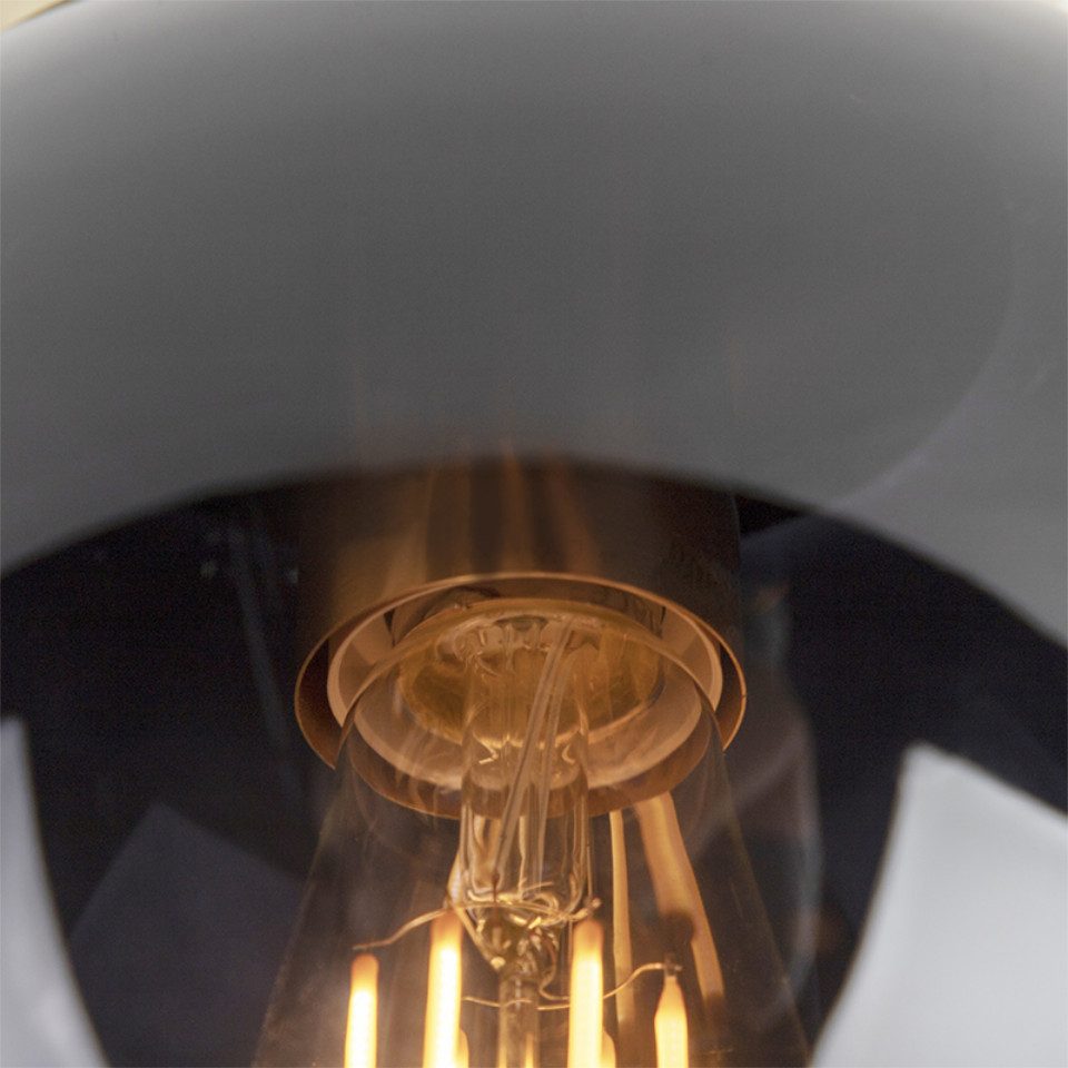 Qazqa Deckenleuchte Pallon, ohne Leuchtmittel, Warmweiß, QAZQA Deckenleuchte, e27, Schwarz, Glas, Art Deco