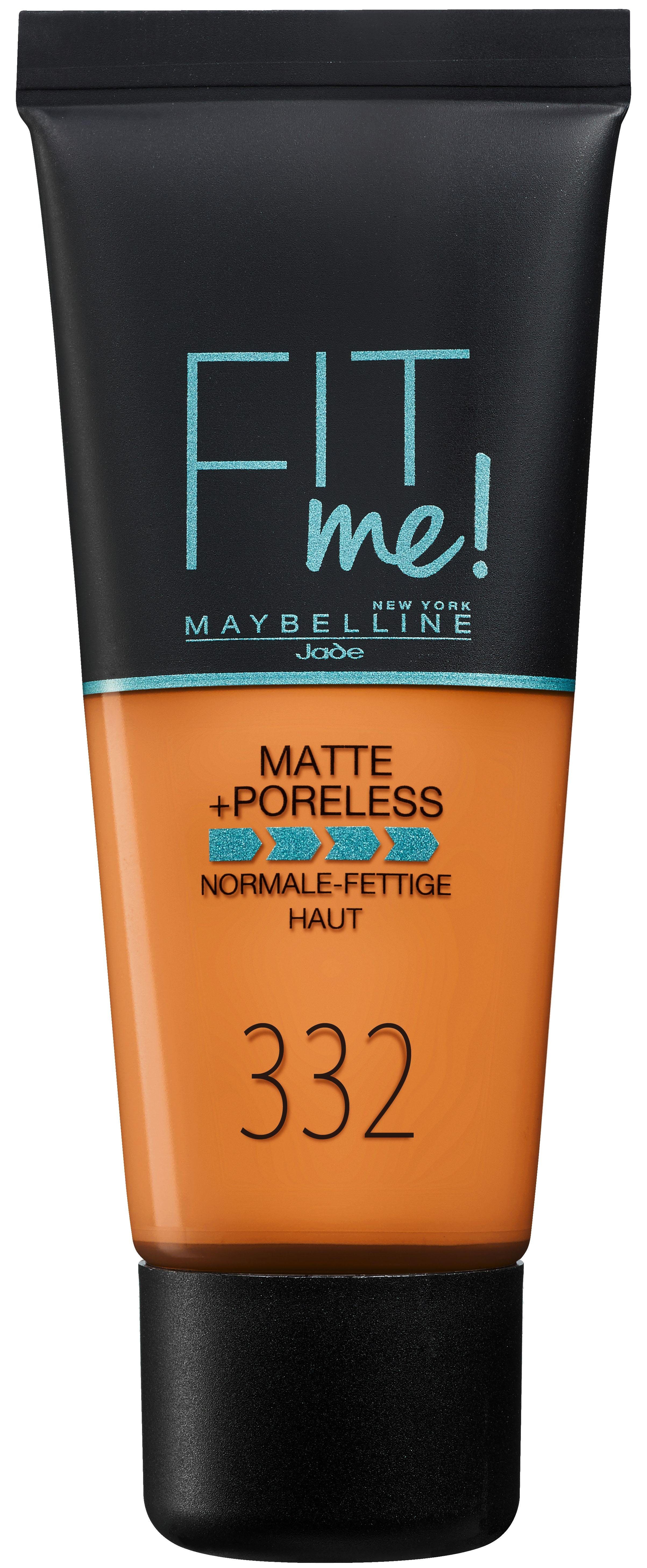 MAYBELLINE NEW YORK Foundation FIT ME Matt&Poreless Nr. 332 Golden Caramel