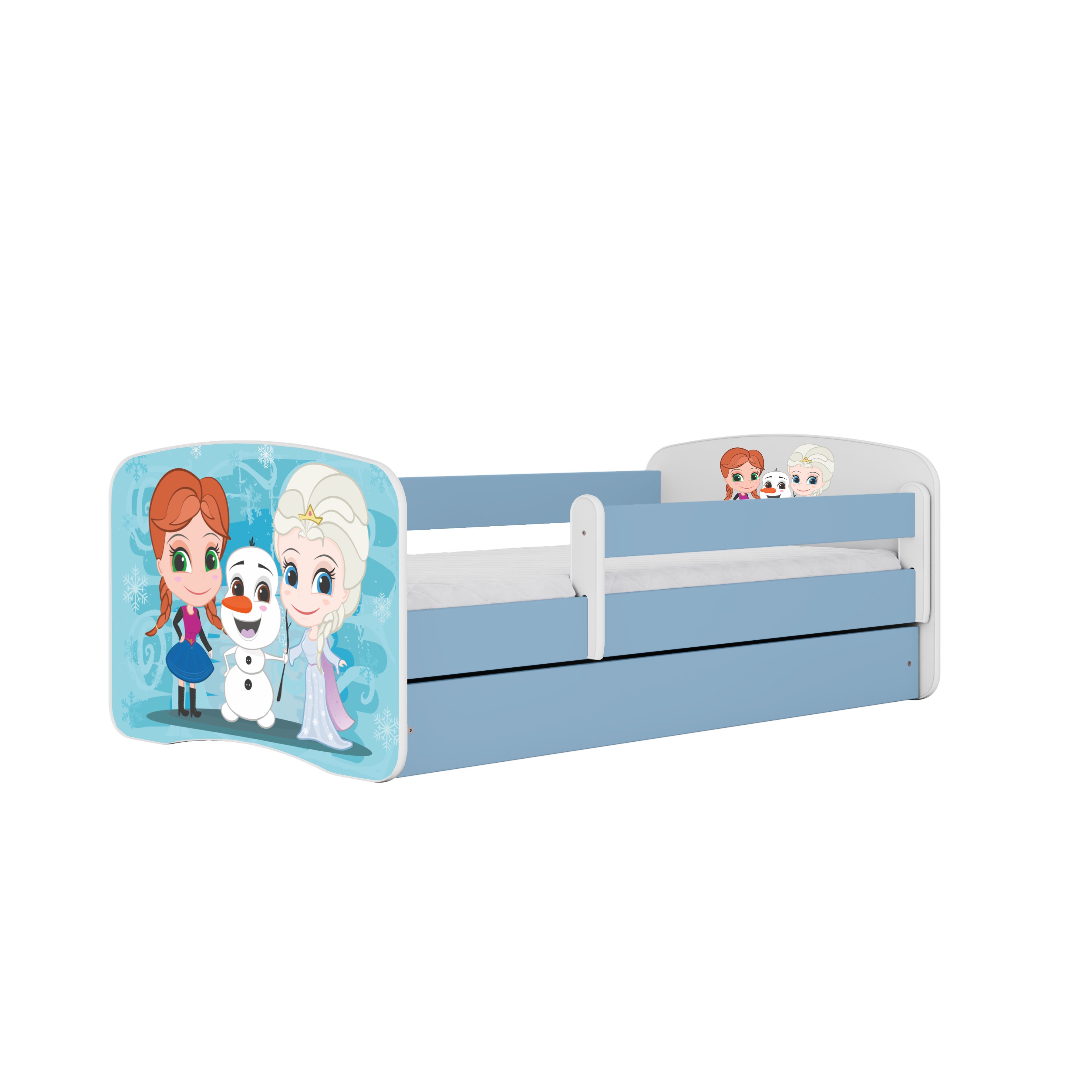 Raumhirsch Furniture Kinderbett 70x140, 80x160, 80x180 cm - Komplettset mit Schublade (Bett für Mädchen, Einzelbett Kinder 2–12, mit Rausfallschutz & Lattenrost), verschiedene Farben & Designs