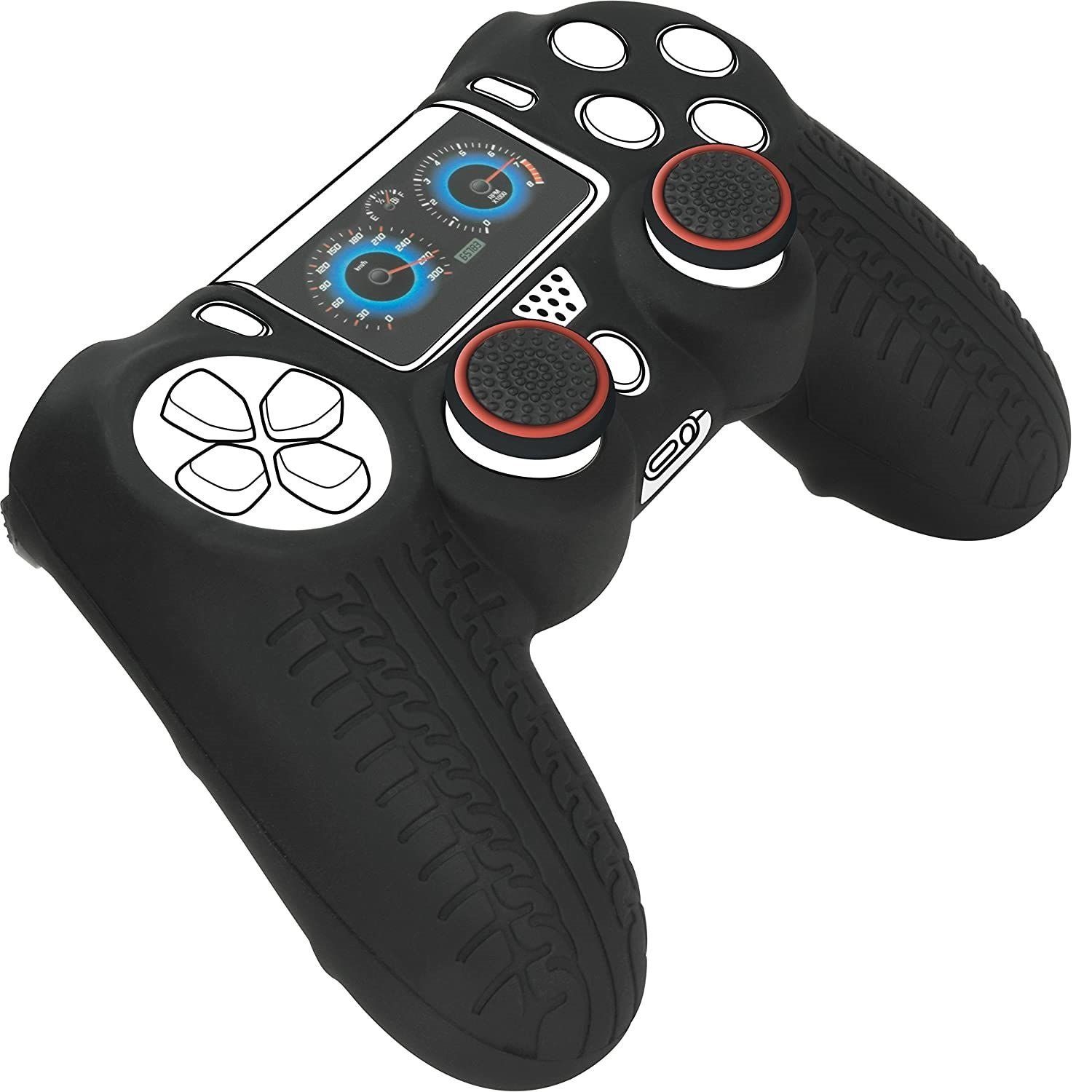 Speedlink Konsolen-Tasche Guard Silikon Skin Kit 7in1 Schutz-Hülle Grip, Case für Sony PS4 Wireless Controller Anti-Kratz Ergonomisch