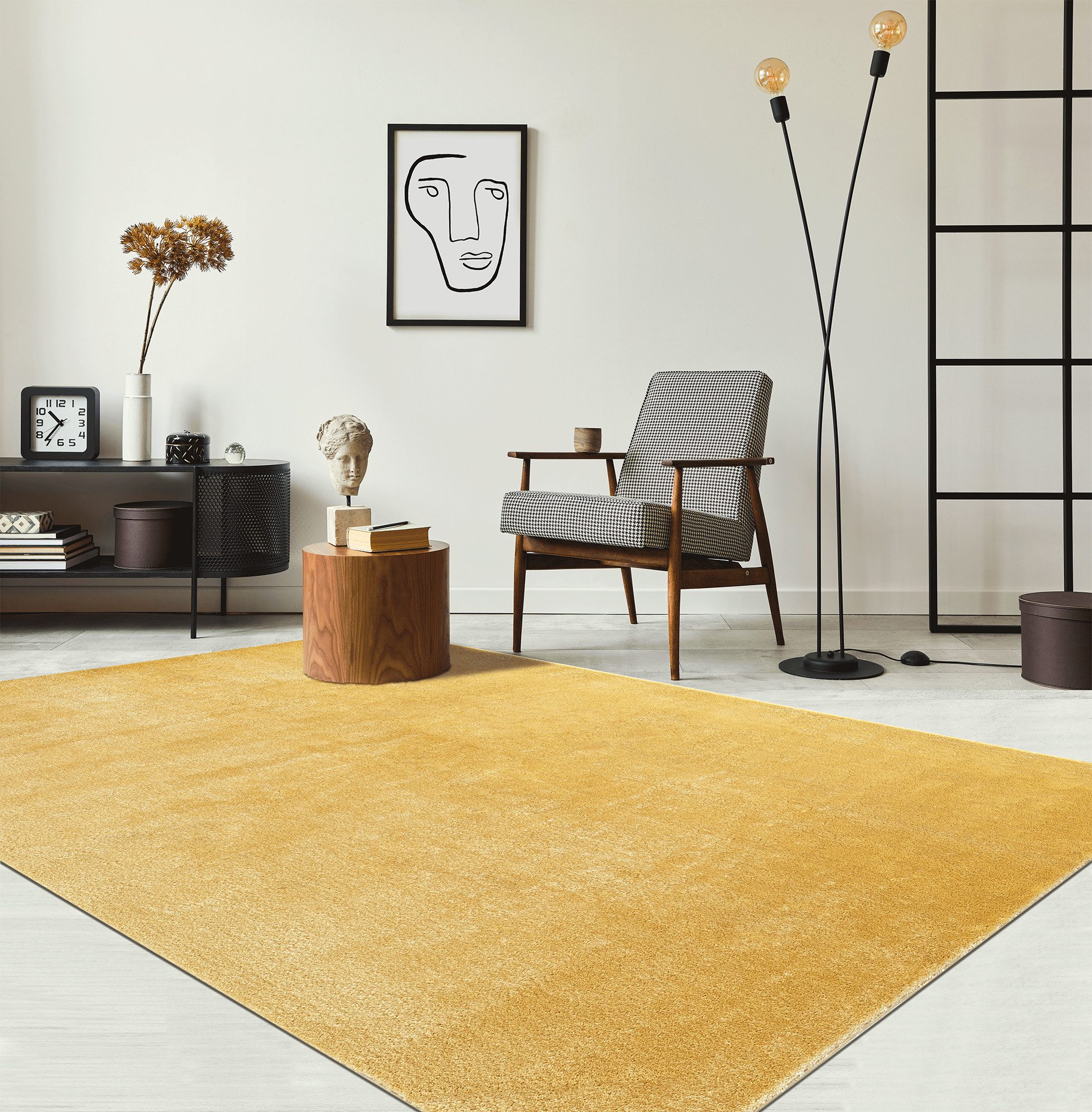 the carpet Teppich kuschelig & Super Soft, Anti-Rutsch Unterseite, rechteckig, Höhe: 16 mm, Waschbar bis 30 Grad, Felloptik, Wohnzimmer Teppich, Kundenliebling