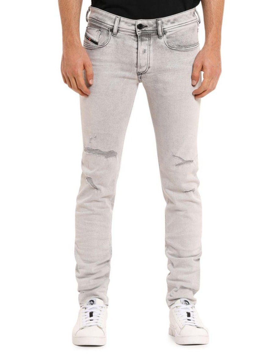 Diesel Skinny-fit-Jeans Destroyed Hose Hell Grau - Sleenker X 0090F online  kaufen | OTTO