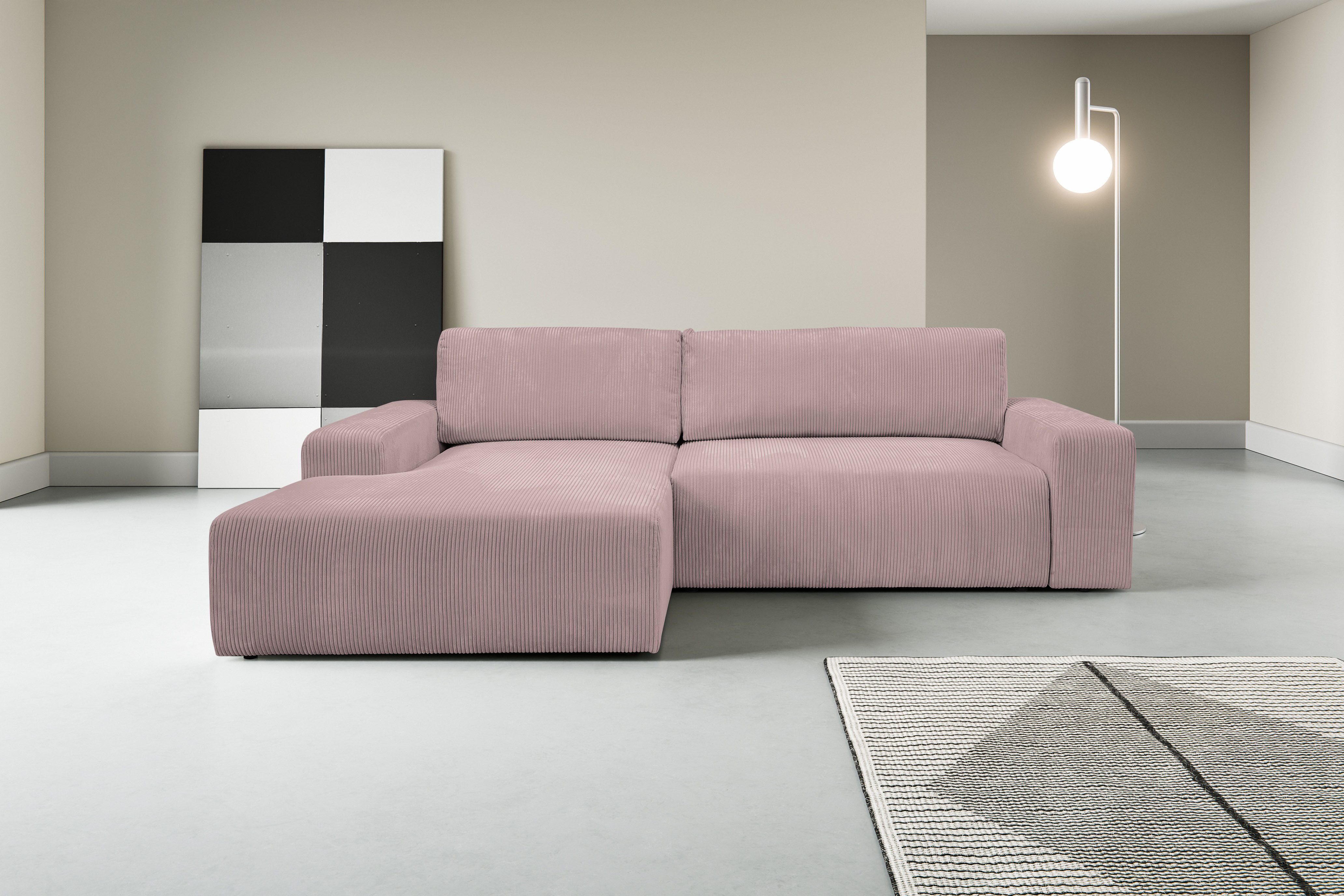 WERK2 Ecksofa Rotterdam-L, kuschelweicher Cord oder günstig online kaufen