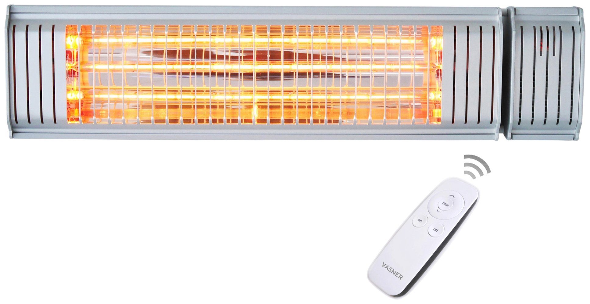 Vasner Terrassenstrahler Bluetooth, silber, Appino 20, 2000 W, Wand / Decke mit Appsteuerung