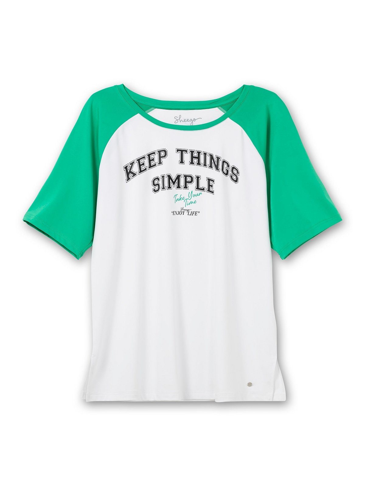 Sheego T-Shirt Große Größen im aus College-Look, Funktionsware