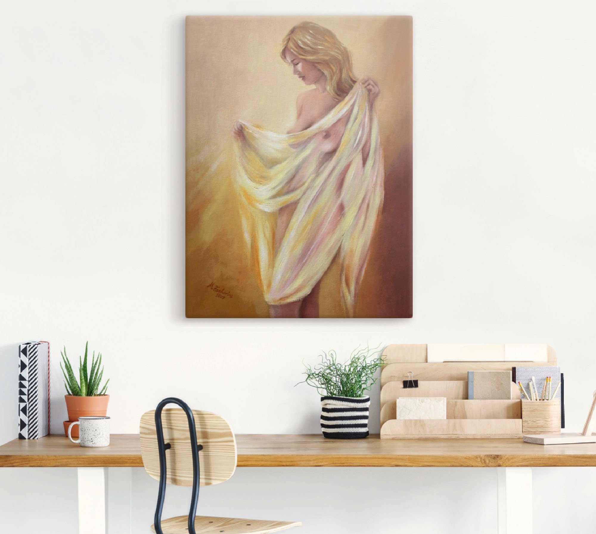 Artland Wandbild Akt mit Tuch, Frau (1 St), als Leinwandbild, Poster in verschied. Größen