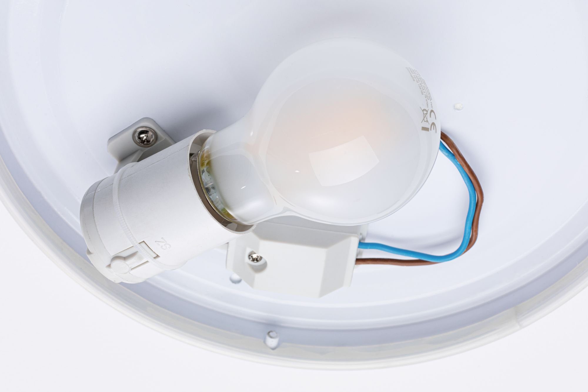 Paulmann Deckenleuchte HomeSpa Badezimmerleuchte Axin 230V Badezimmerleuchte ohne IP44 Leuchtmittel, Weiß, E27