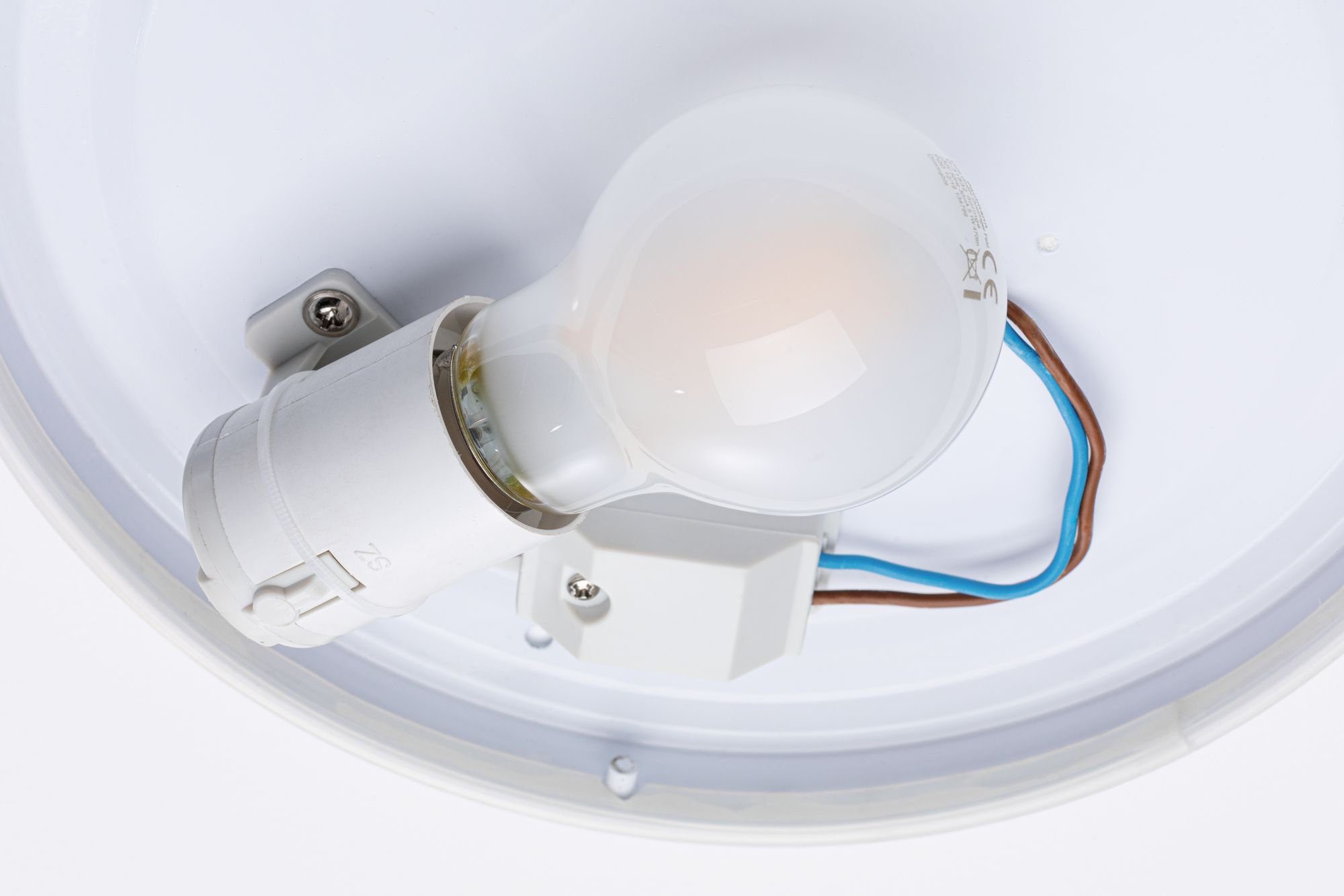 Paulmann Deckenleuchte HomeSpa Badezimmerleuchte Axin IP44 230V Weiß, ohne Leuchtmittel, E27, Badezimmerleuchte – Bild 4 von 5