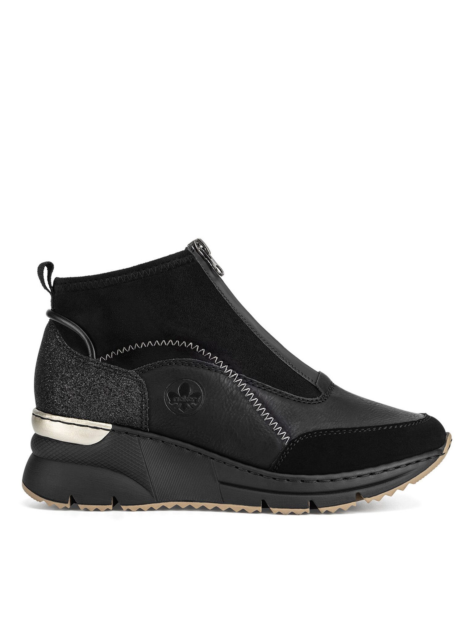 Rieker Stiefeletten Damen N6361-00 Schwarz Stiefelette