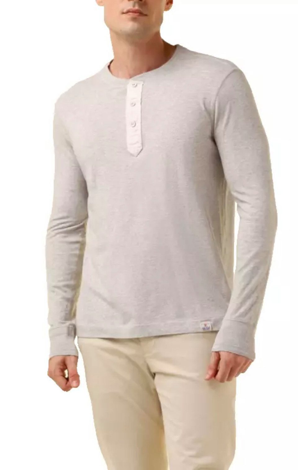 Polo Ralph Lauren Henleyshirt Langarmshirt Henley Button Shirt Dezente Farbgebung mit hochwertigem Label-Patch