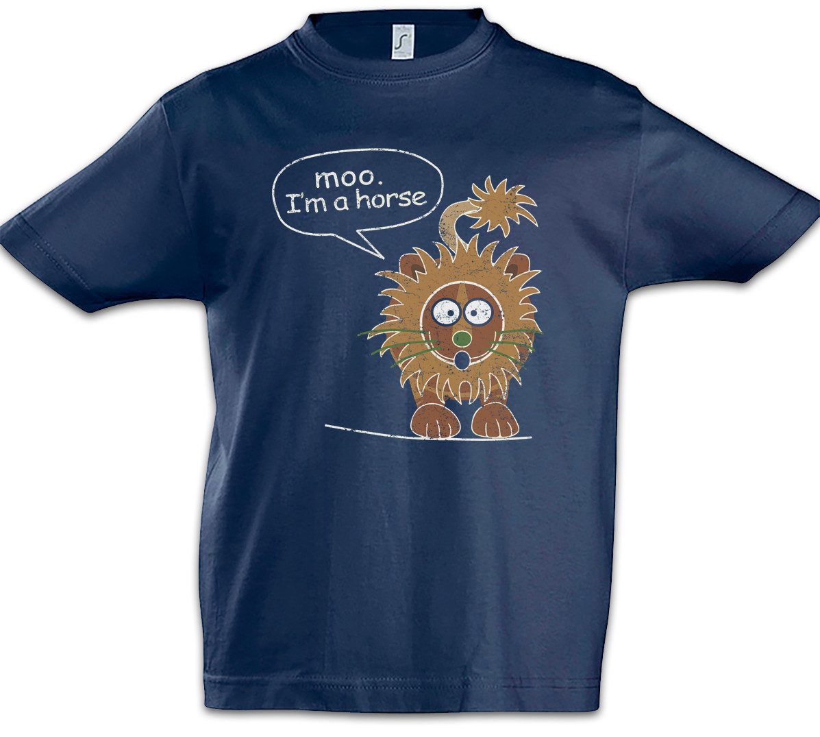Print-Shirt Moo I'm A Horse Kinder T-Shirt Modern Fun Family Philip Humphrey