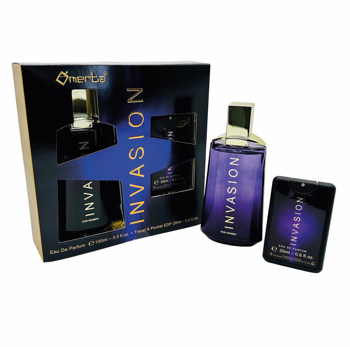 Eau de Parfum Omerta Geschenkset Invasion 100ml& 20ml Invasion Duftzwilling