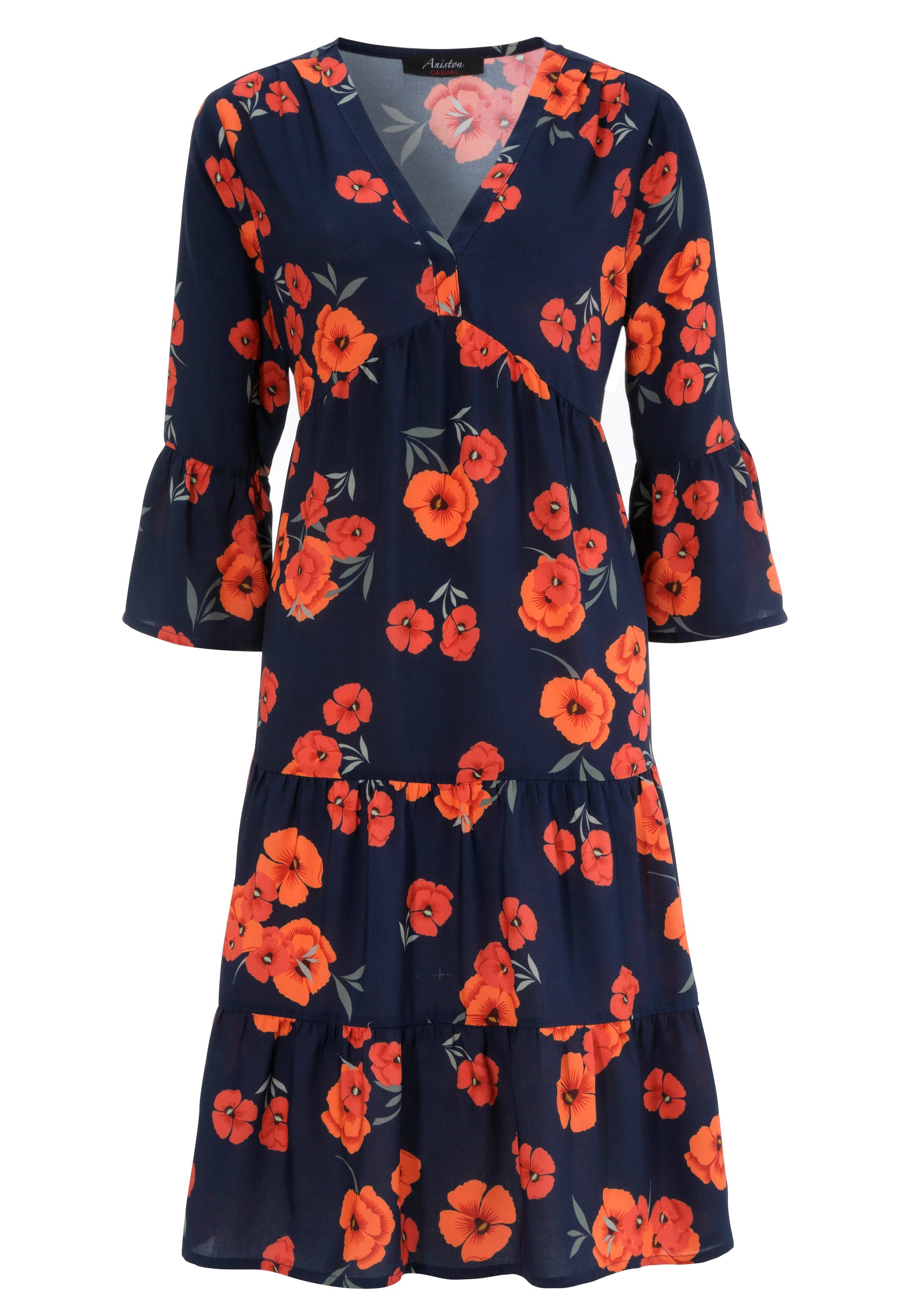 Aniston CASUAL Tunikakleid, mit Klatschmohn-Blumen bedruckt günstig online kaufen