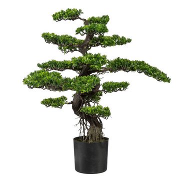 Kunstbonsai Große XXL Kunstpflanze 90cm Deko Großer Bonsai Baum mit Topf groß hoch Bonsai, TronicXL, Höhe 90 cm, im Topf