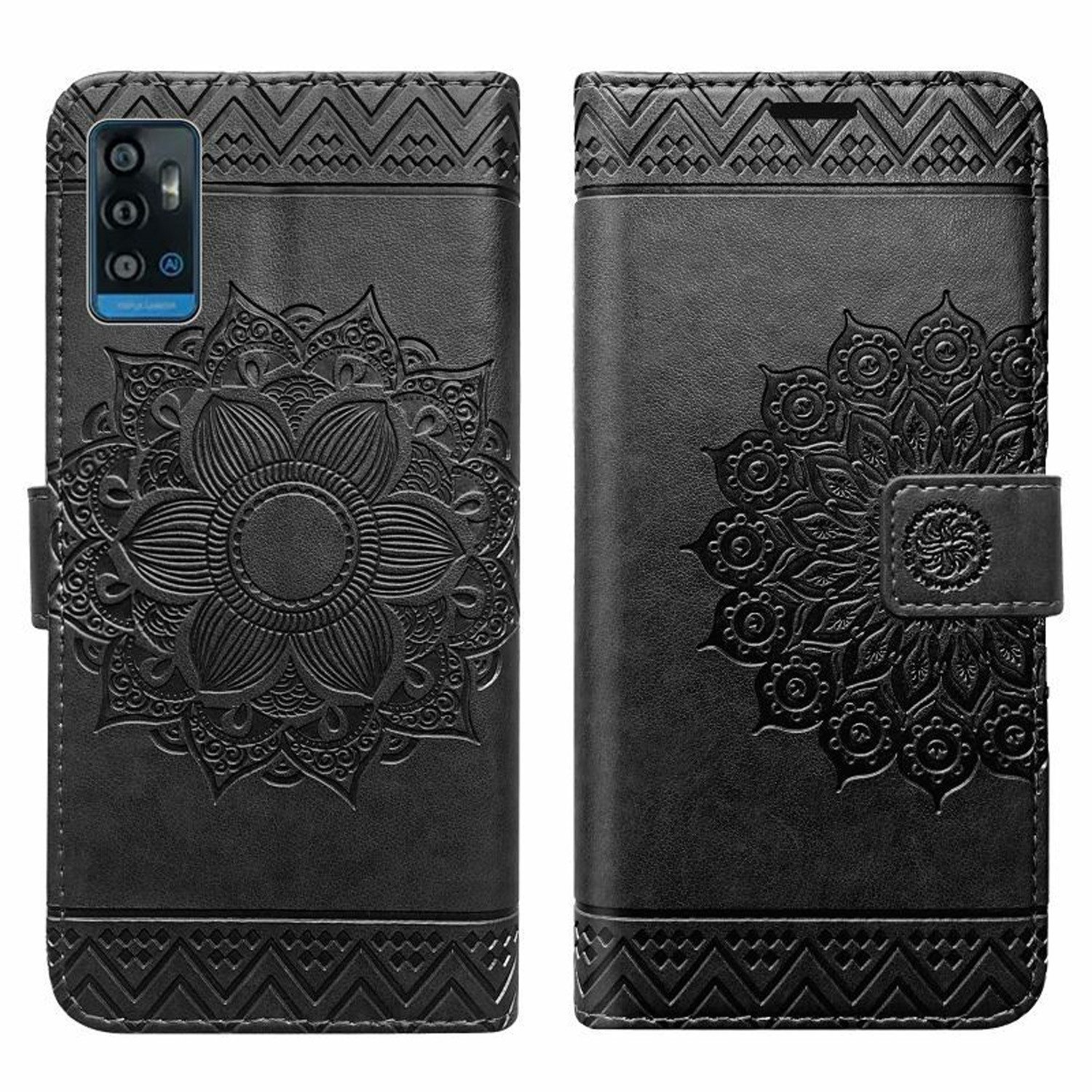 betterfon Handyhülle Handytasche für ZTE Blade A71 Klapphülle Schwarz, Wallet Case mit Kartenfächern Magnetverschluss und weicher Innenhülle