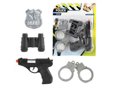 Toi-Toys Spielzeug-Polizei Einsatzset Polizei Spielset - Spielzeugpistole, Handschellen, Schild, Fernglas